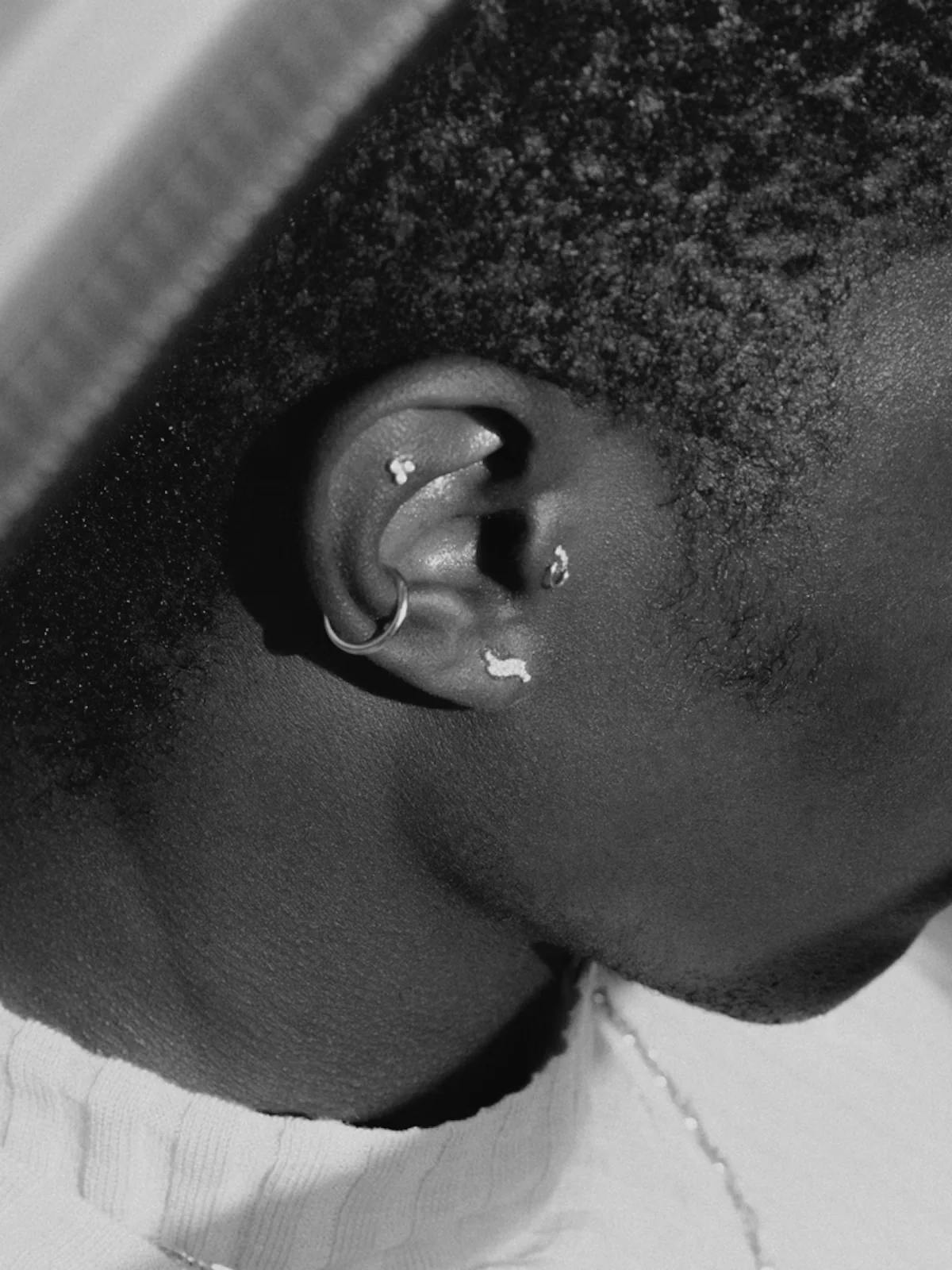 14K Double Diamond Wave Stud - Image 4