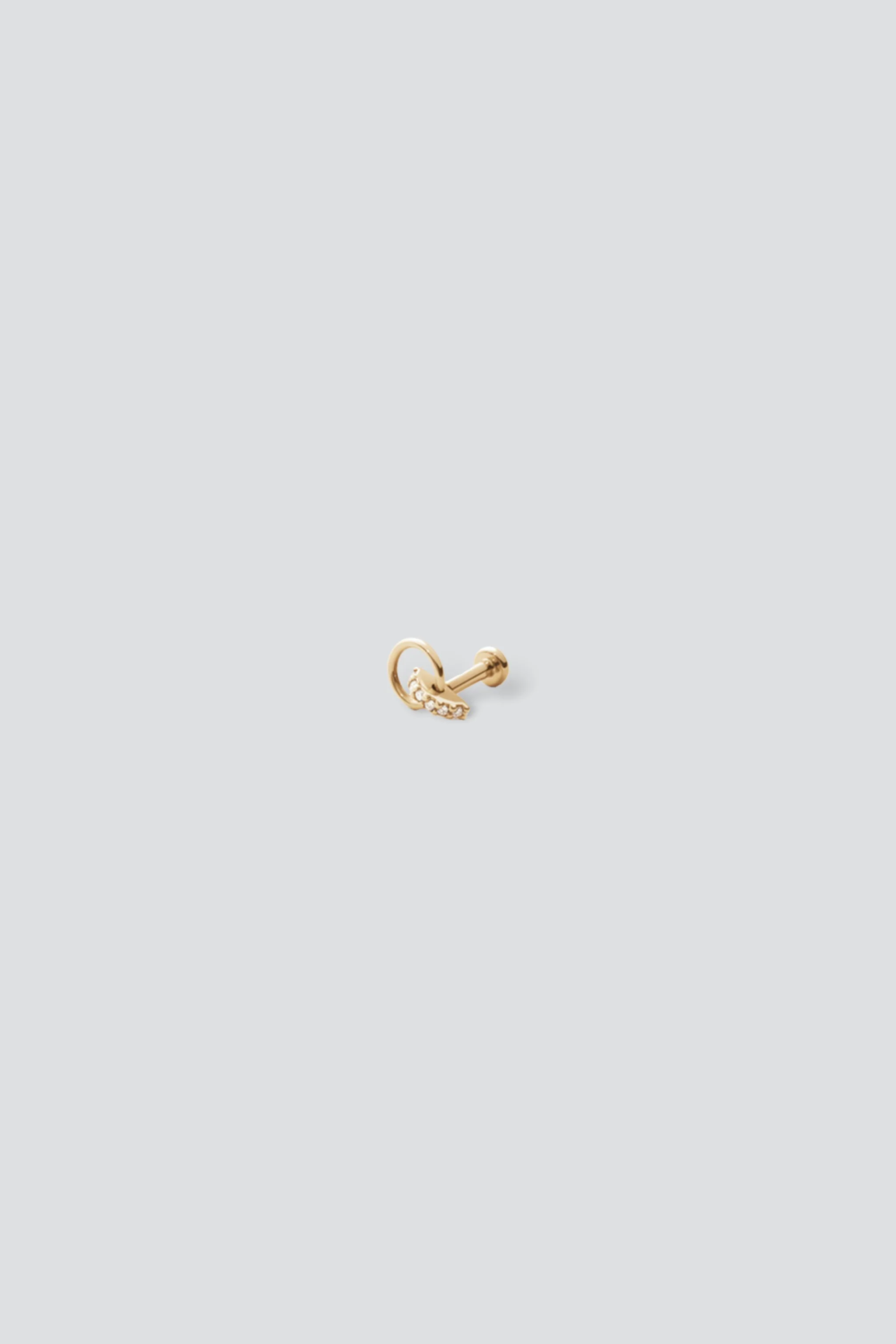 14K Lila Diamond Hoop Stud - Image 2