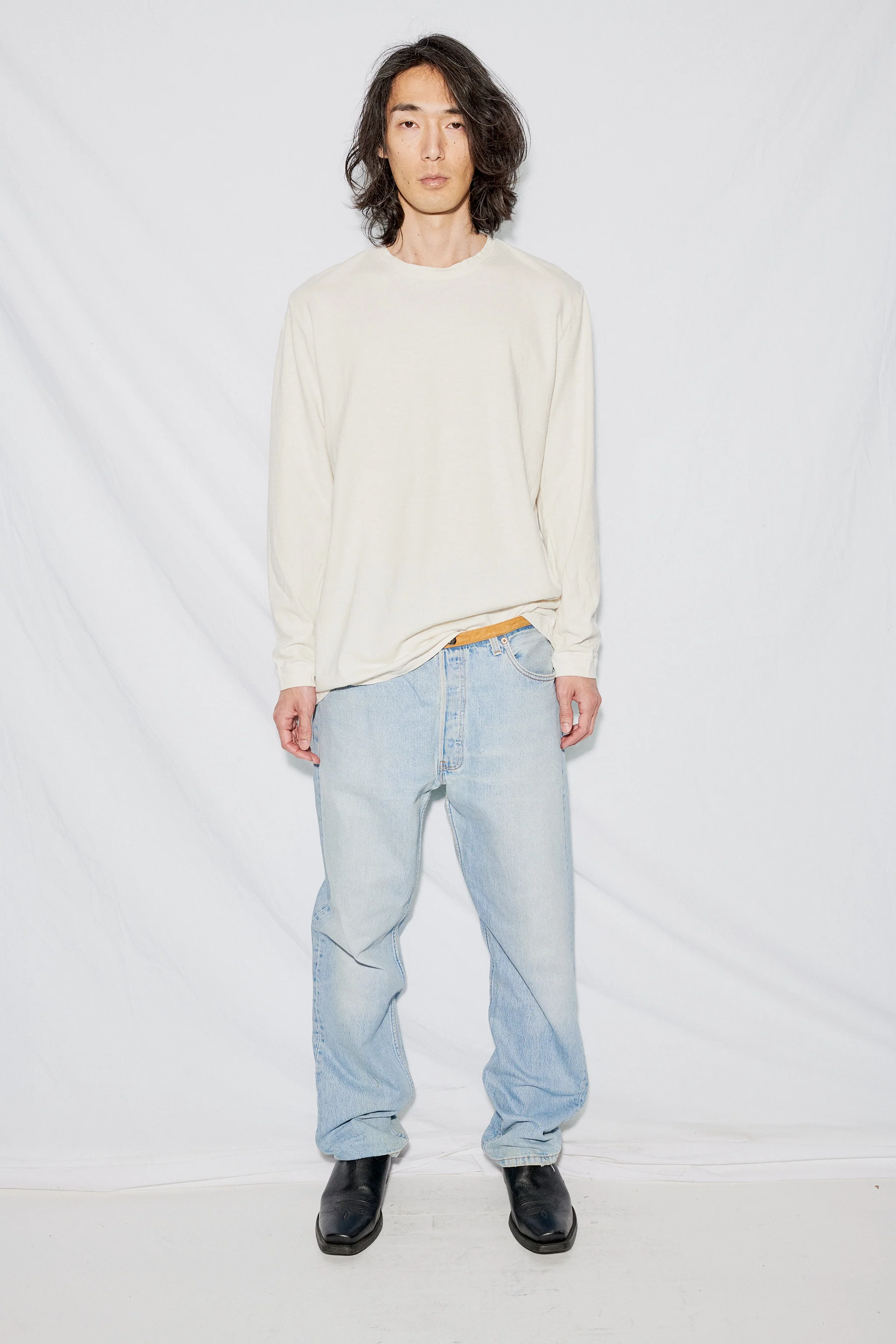 White Baja Long Sleeve Tee - Image 3
