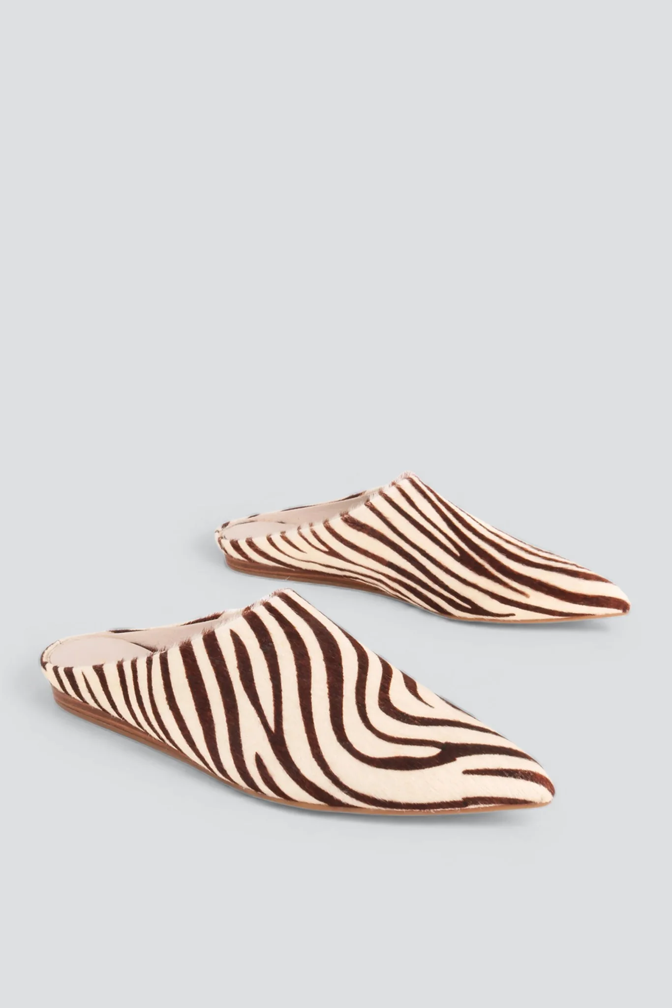 Beige Zebra Major Cowhide Mule - Image 2