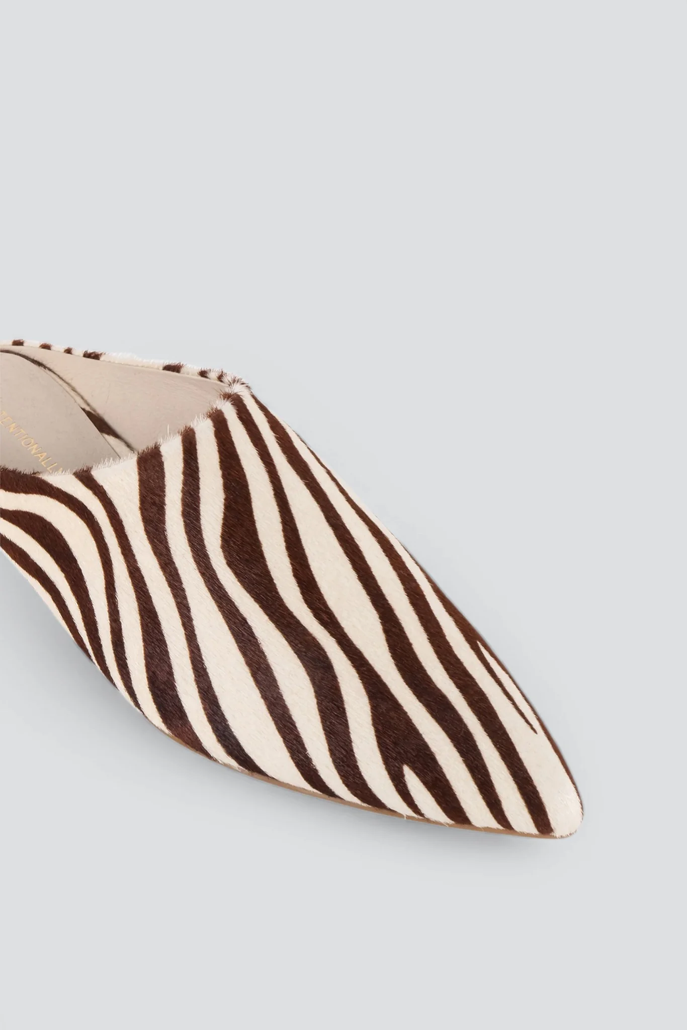 Beige Zebra Major Cowhide Mule - Image 3