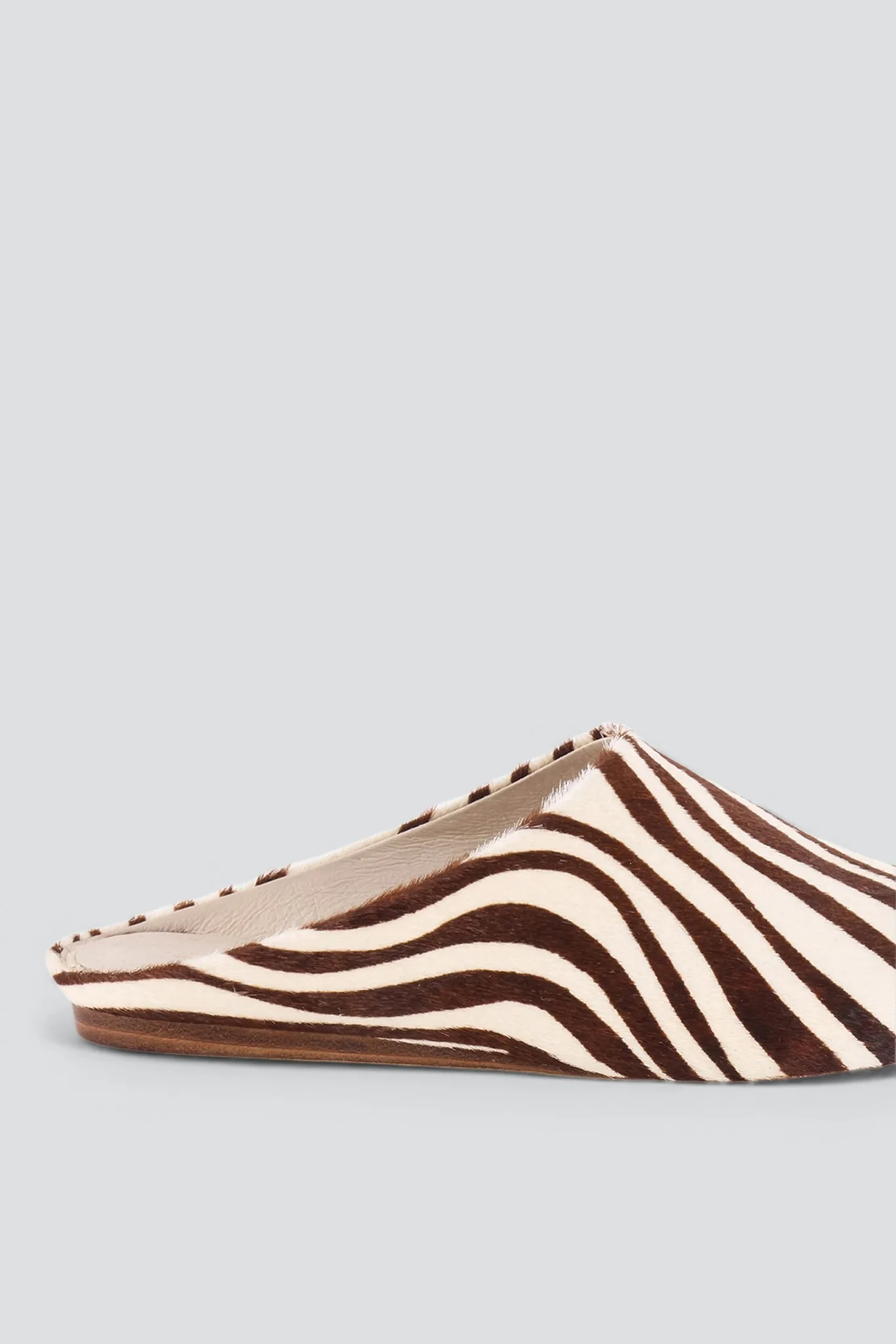 Beige Zebra Major Cowhide Mule - Image 4