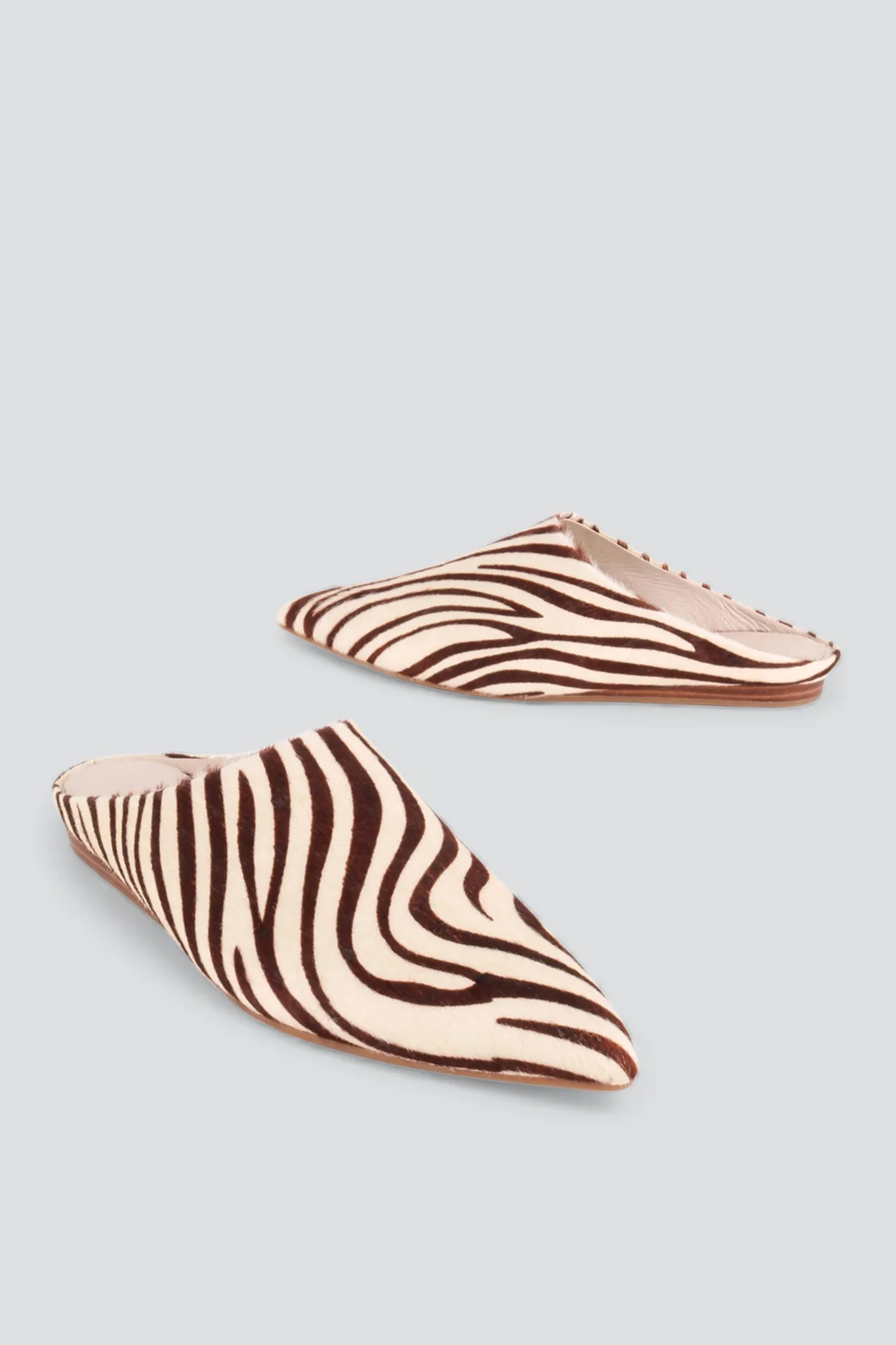 Beige Zebra Major Cowhide Mule - Image 5