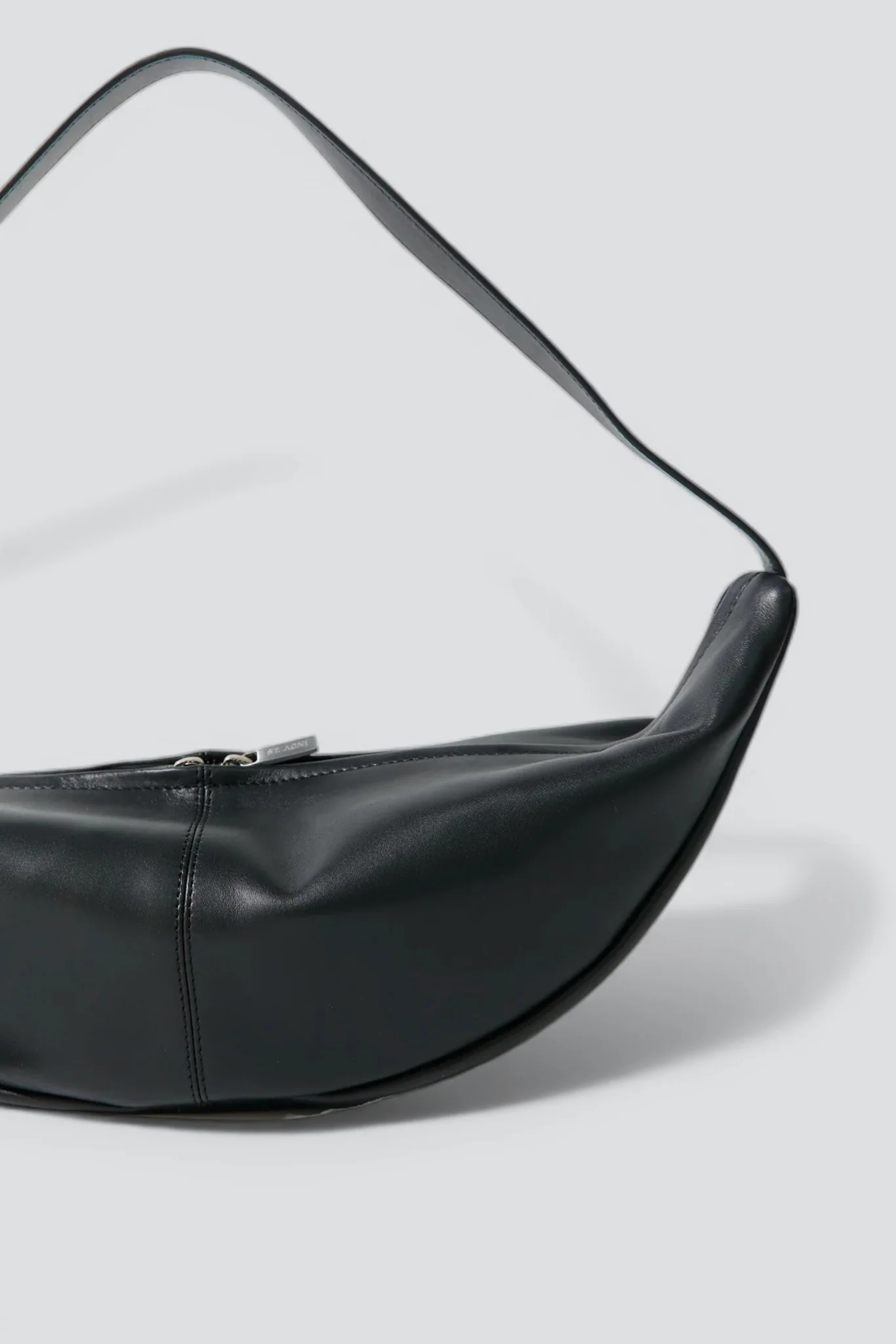 Black Adjustable Slim Crescent Bag - Image 4