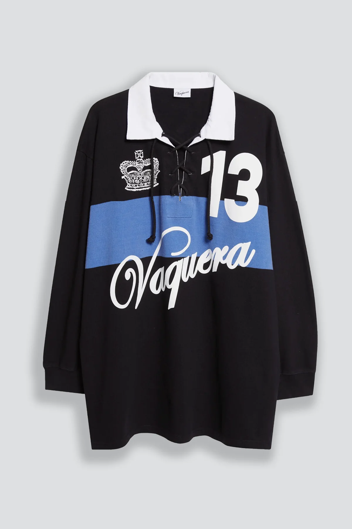 Black Blue Rugby Shirt Knit - Image 2