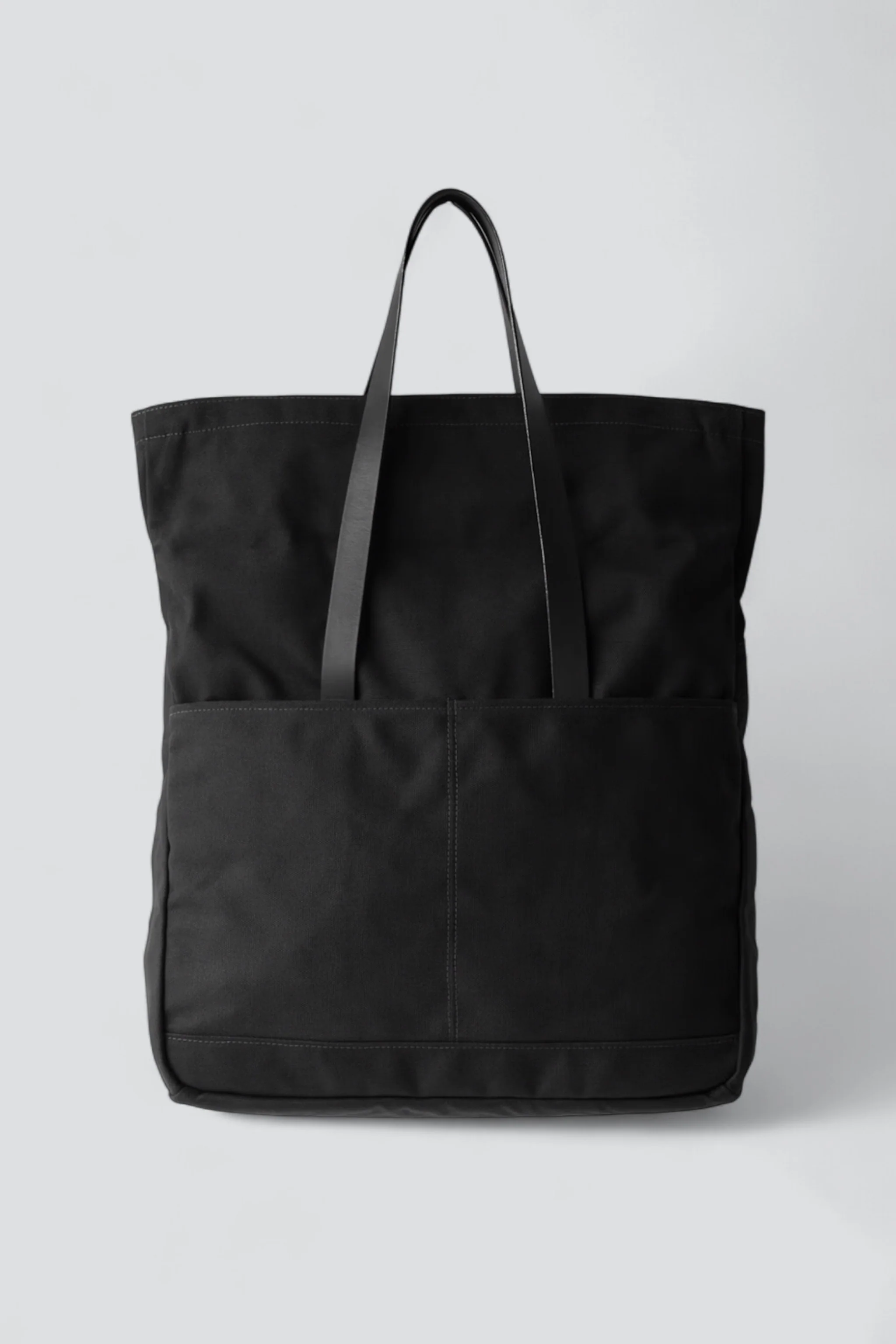 Black Canvas and Leather Fold Weekender - Image 2