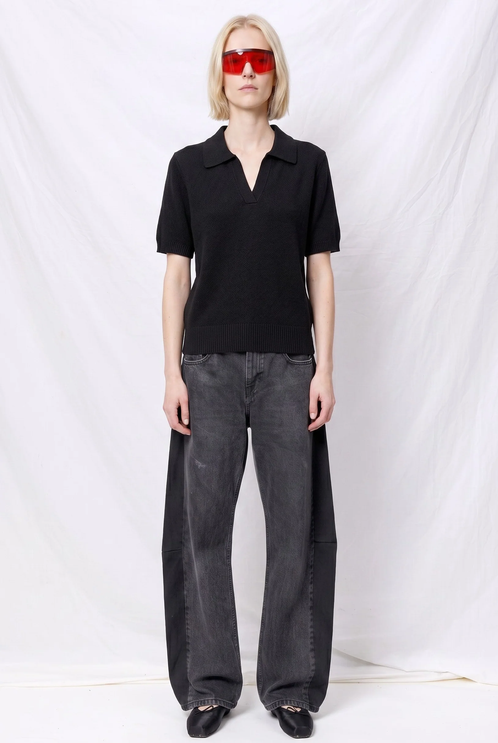 Black Cris Cotton Linen Top - Image 2