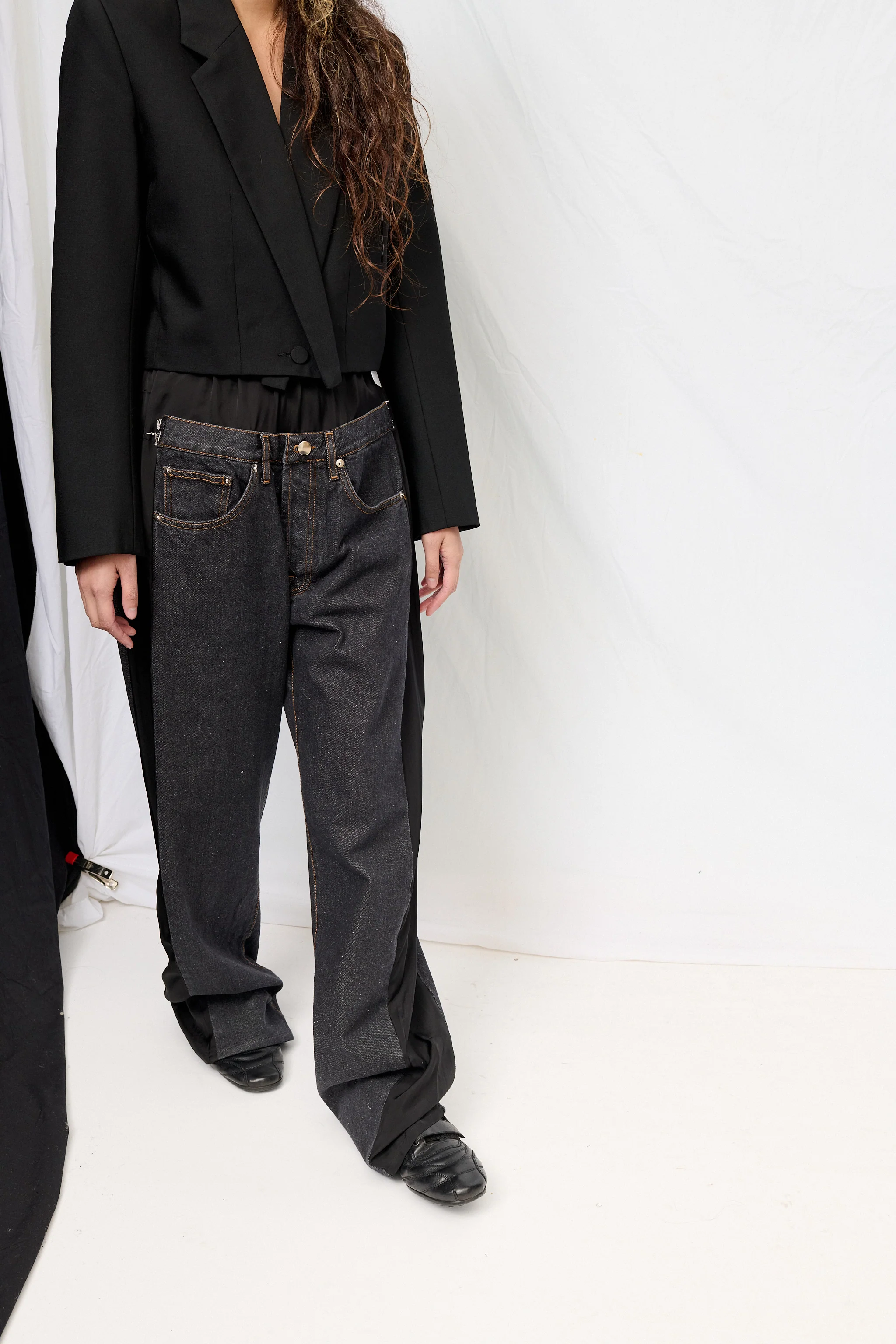 Black Denim & Black Low Denim Pants - Image 5
