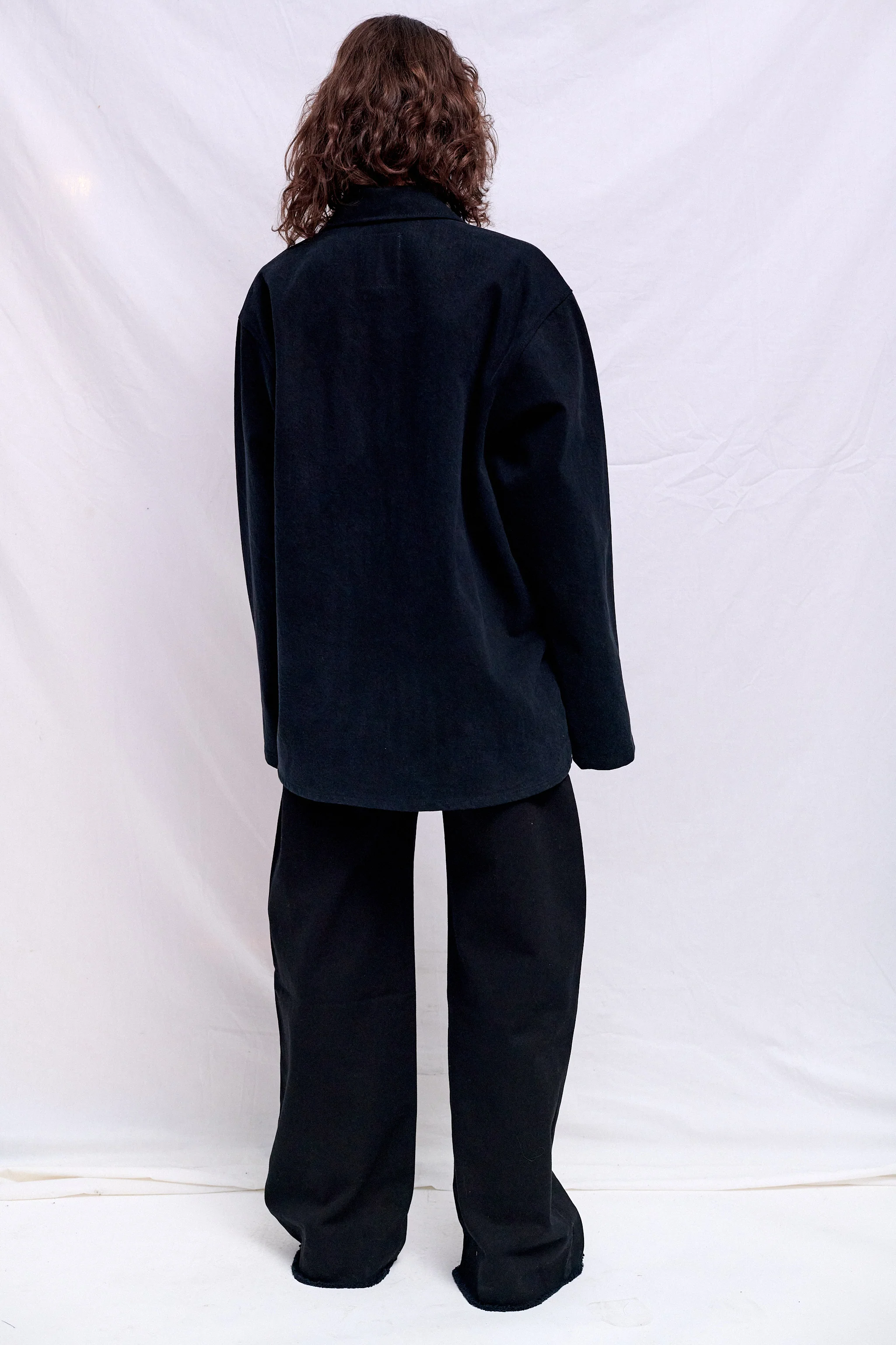 Black Denim Fireman Utility Jacket - Image 7