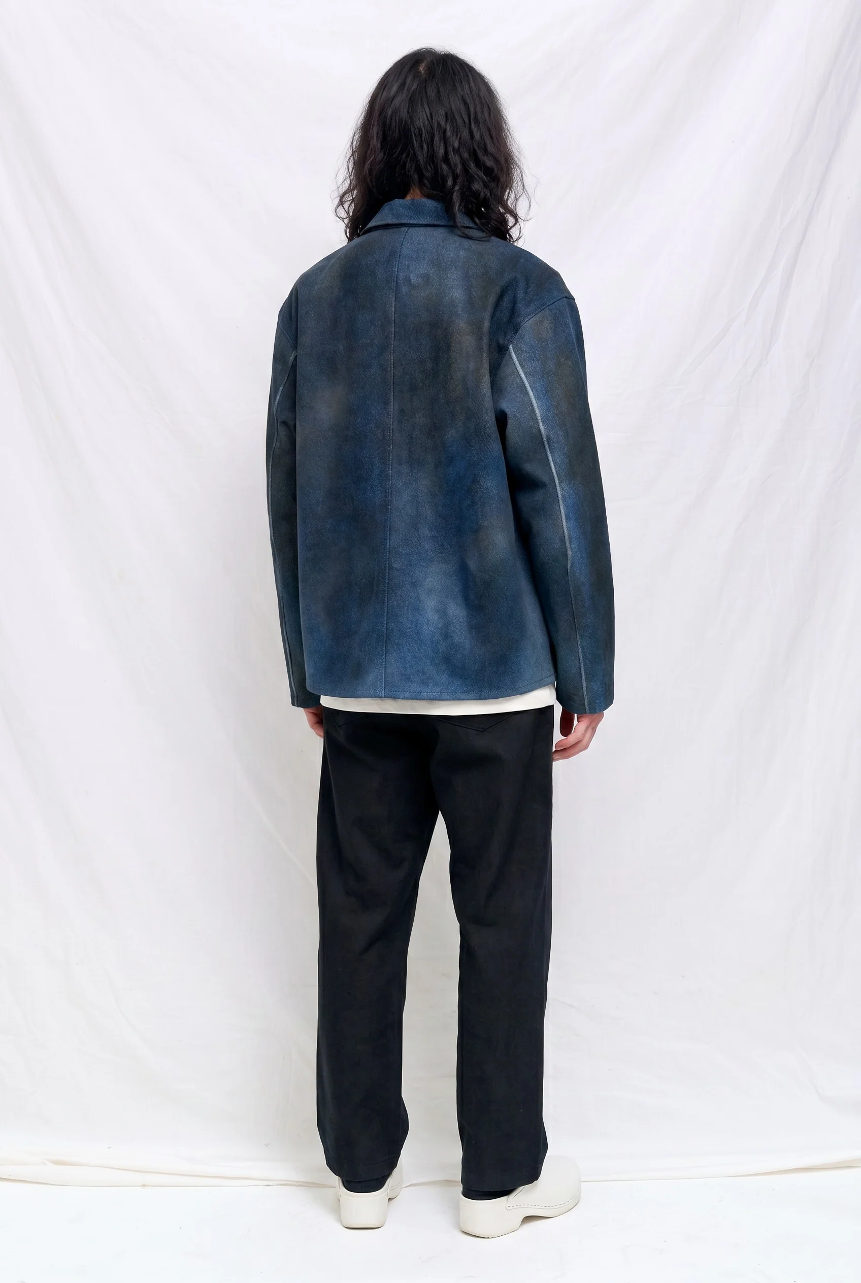 Dirty Indigo Denim Fireman Utility Jacket - Image 5