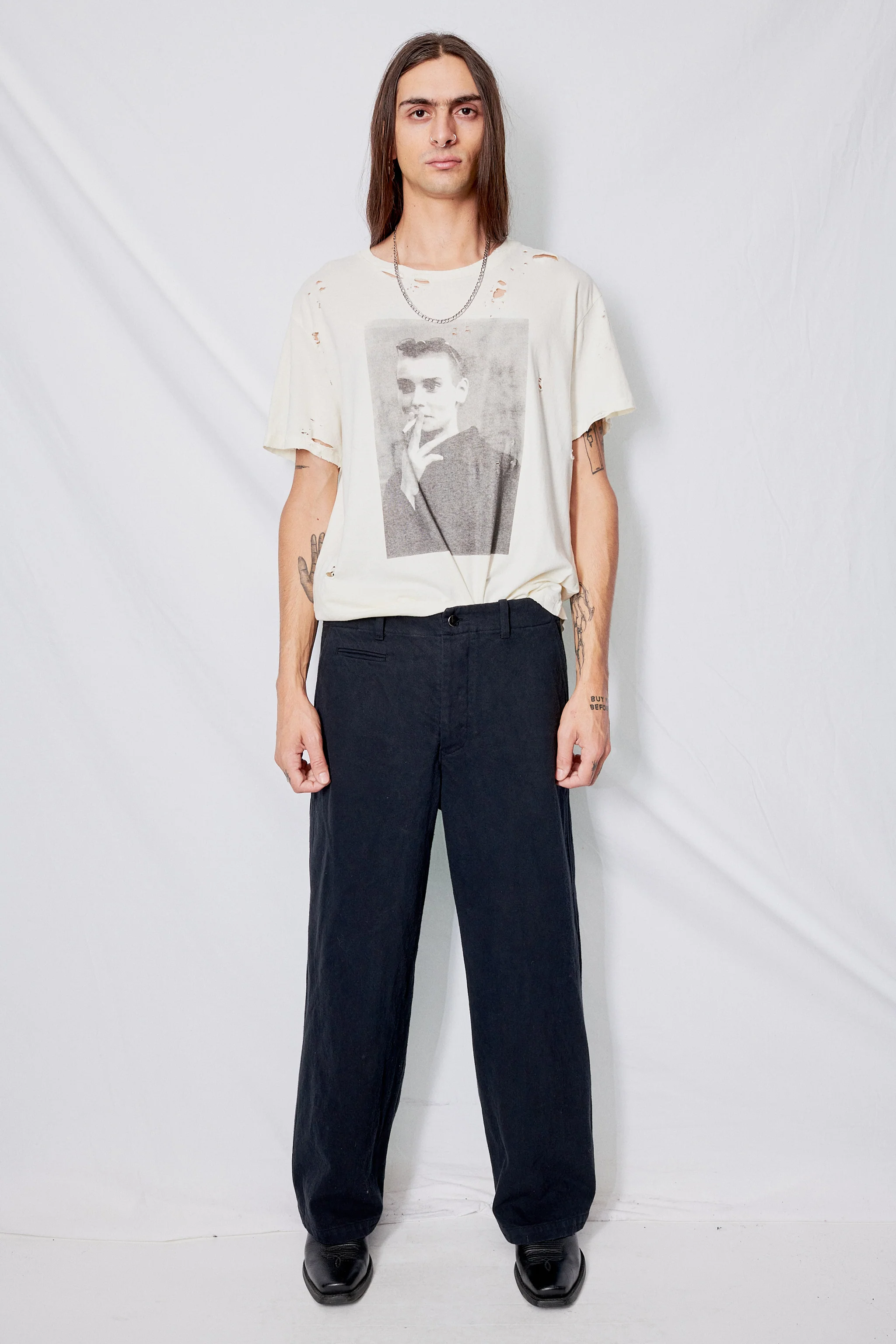 Black Denim Full Pant - Image 4
