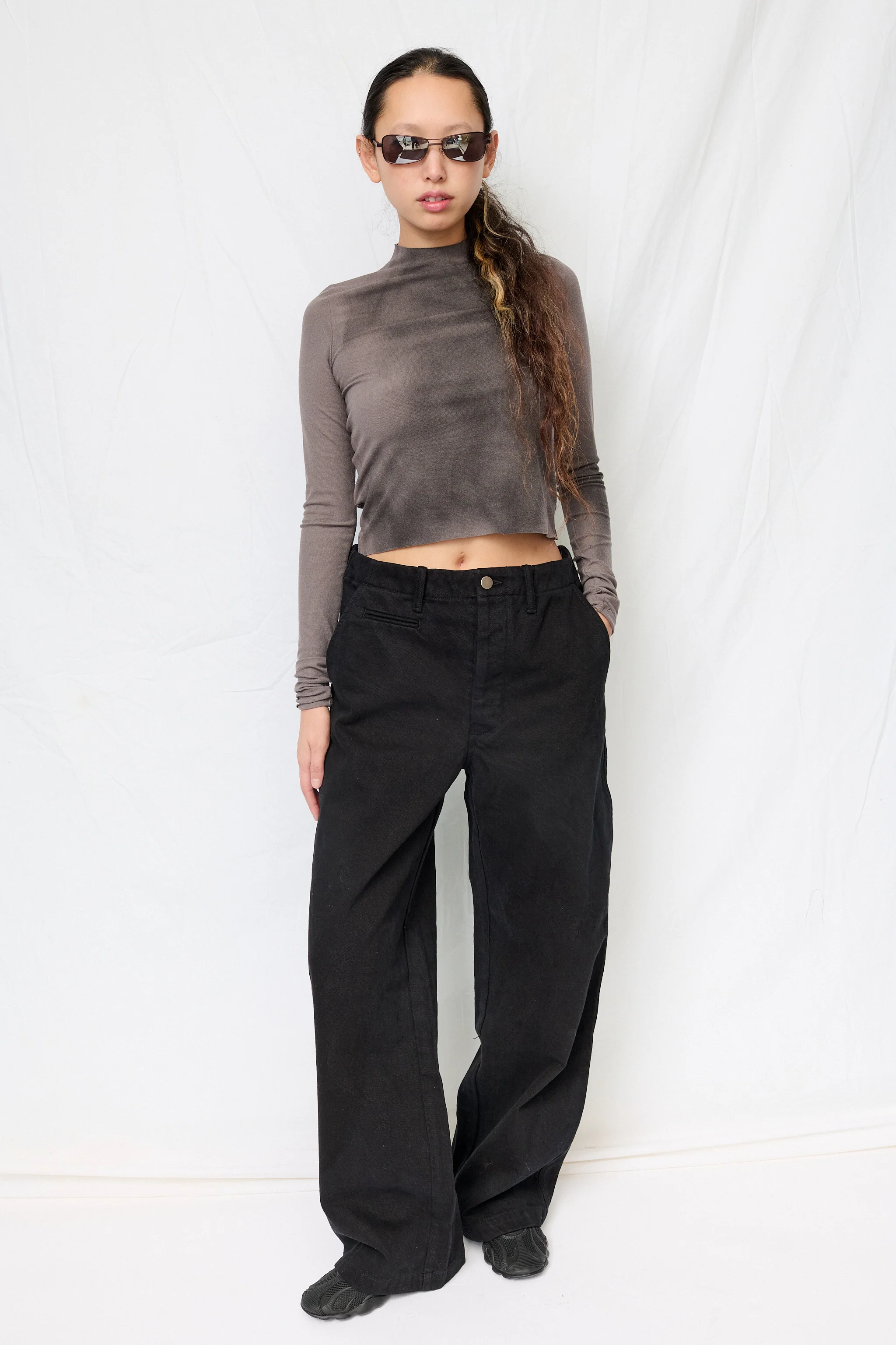 Black Denim Full Pant - Image 5