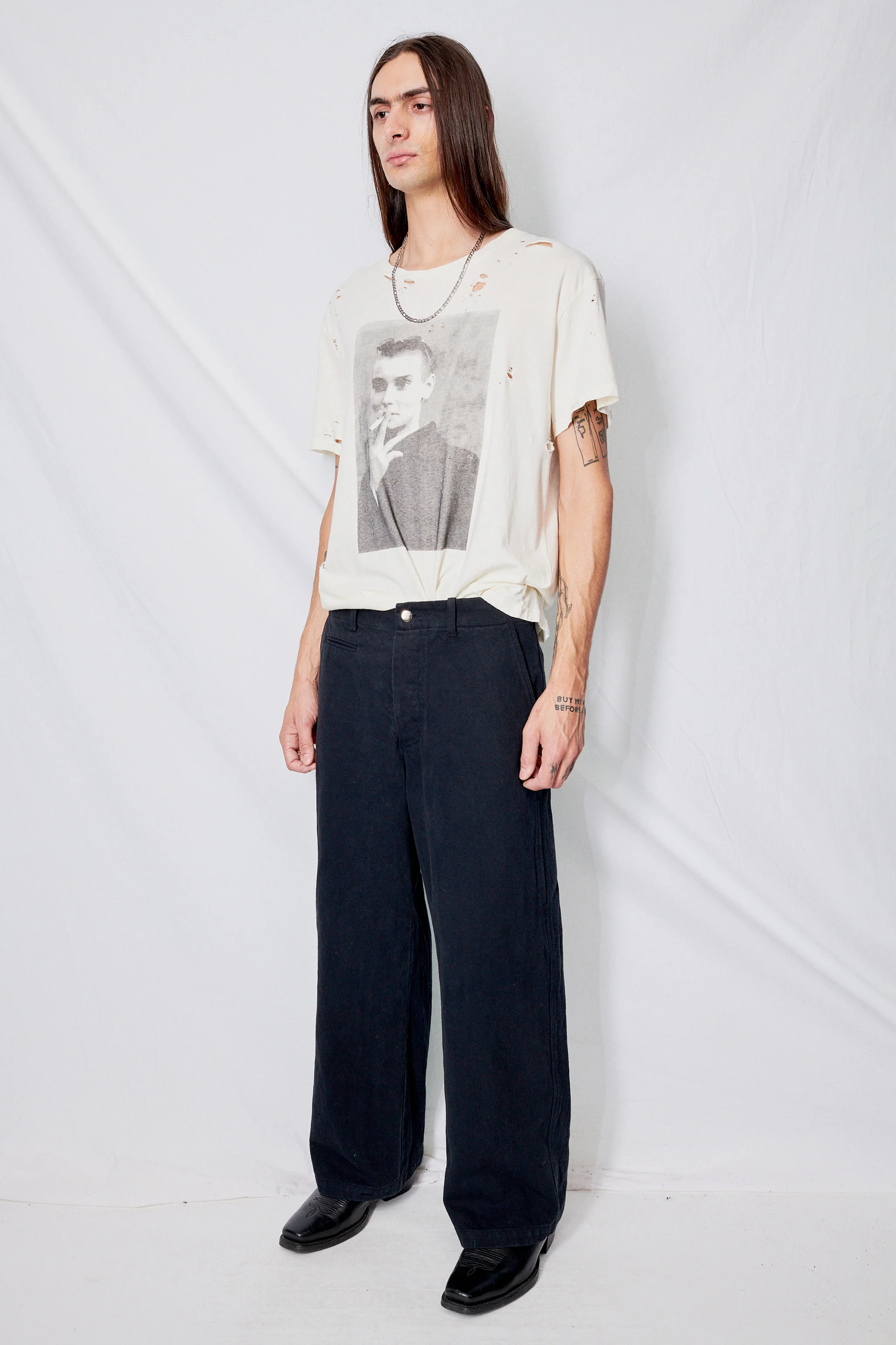 Black Denim Full Pant - Image 6