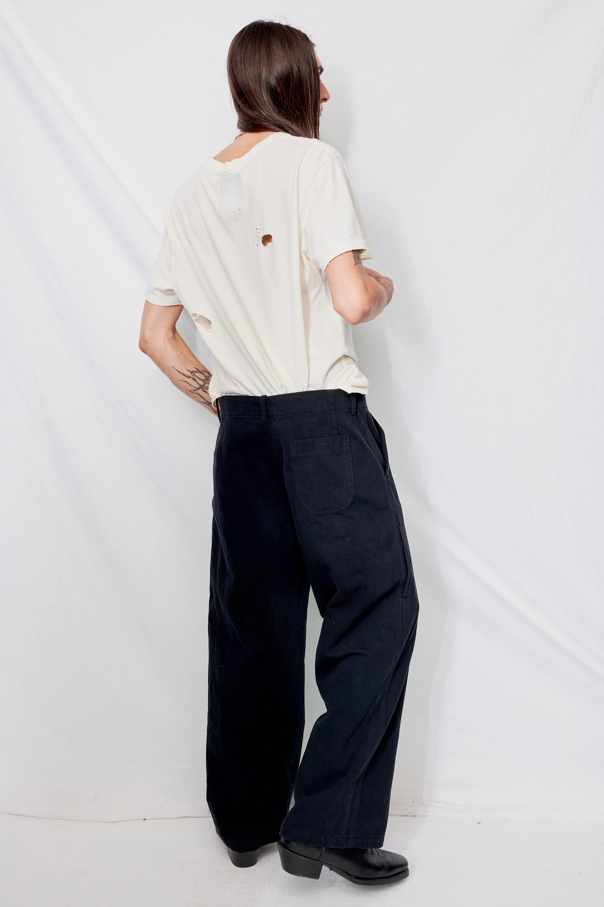 Black Denim Full Pant - Image 8