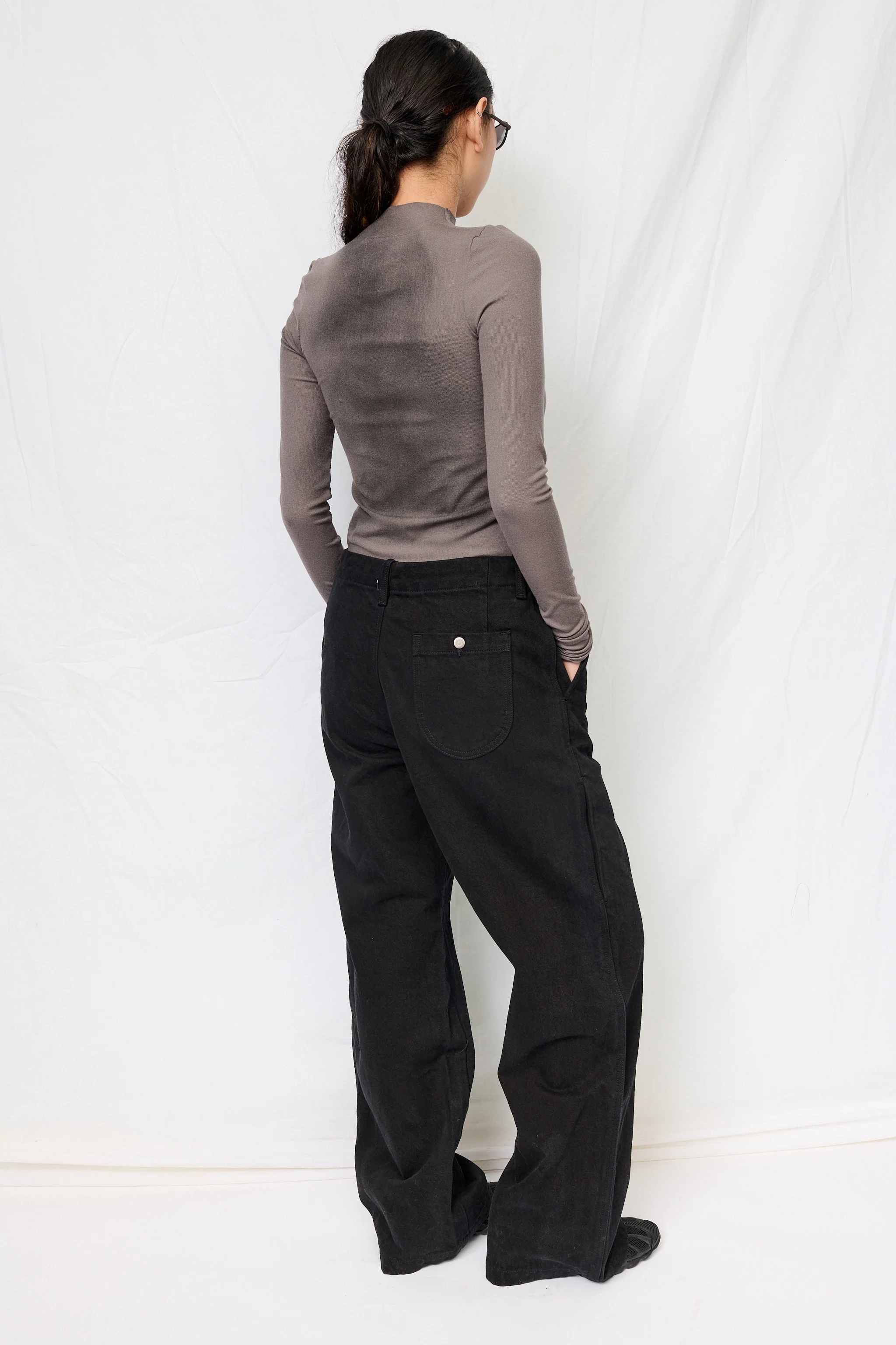 Black Denim Full Pant - Image 9