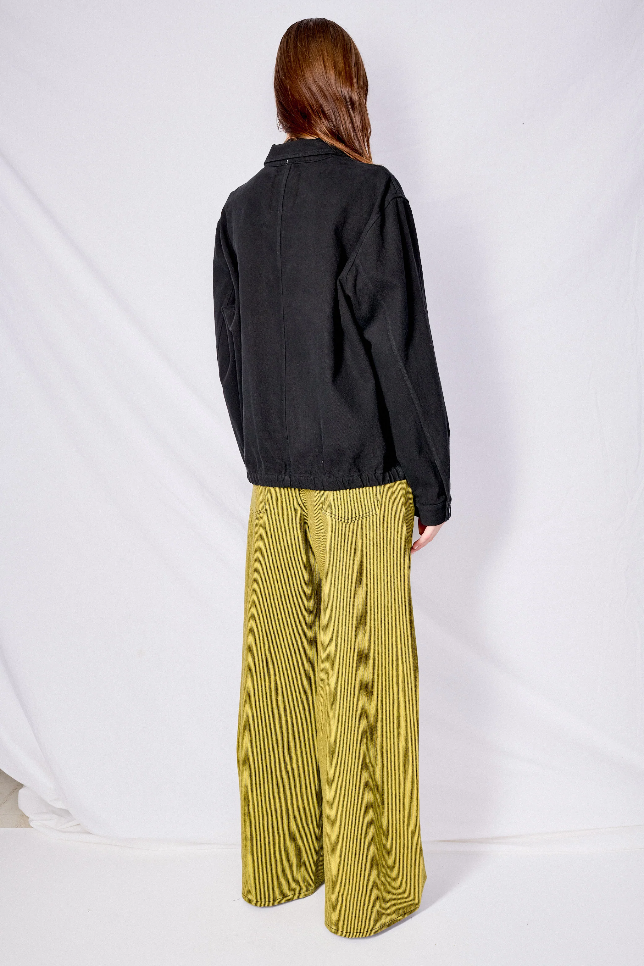 Black Denim Zip Jacket - Image 10