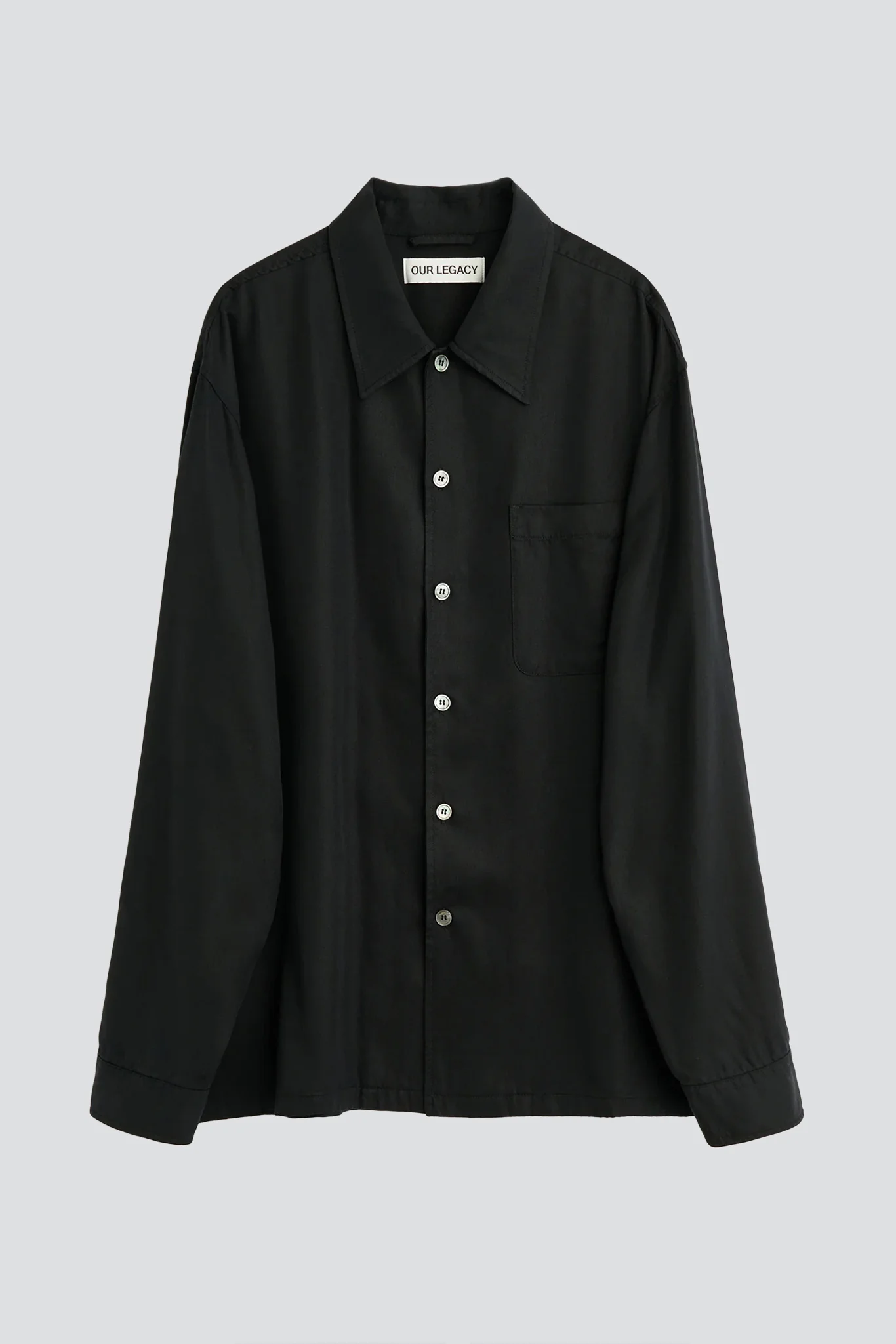Black Draping Lyocell Every Shirt