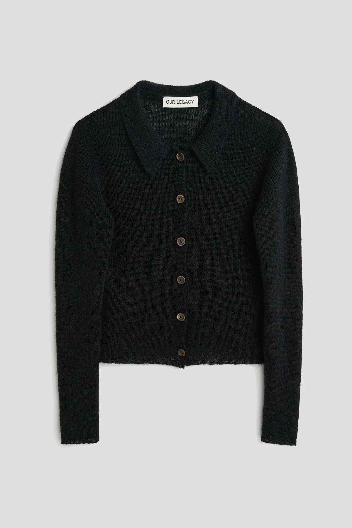 Black Fuzzy Alpaca Mazzy Polo