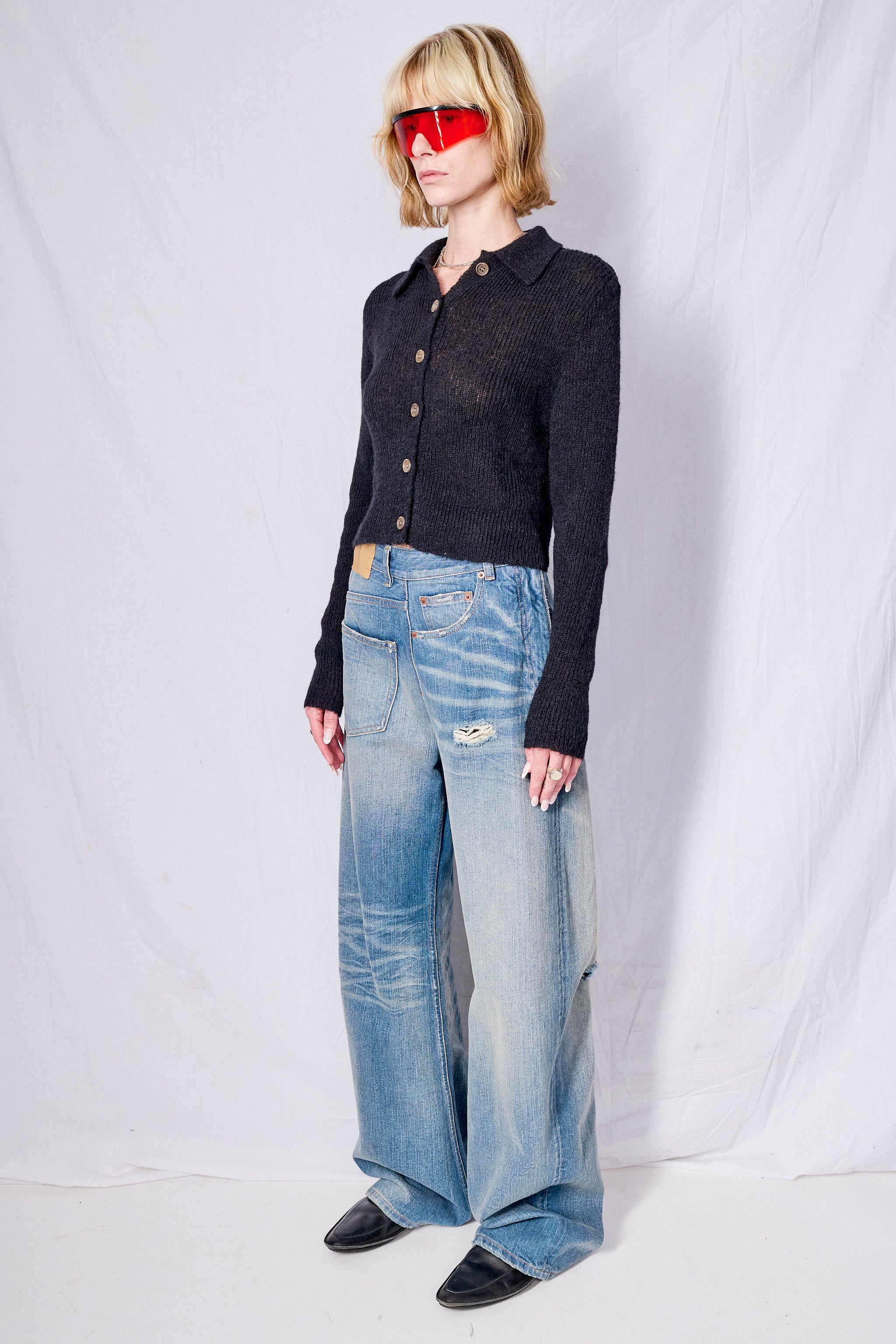 Black Fuzzy Alpaca Mazzy Polo - Image 4