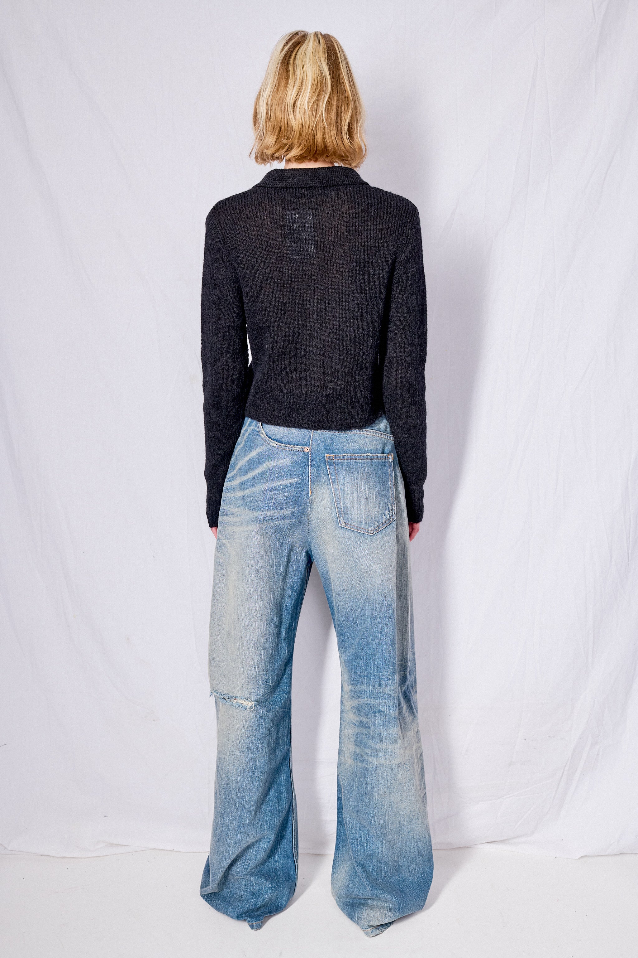 Black Fuzzy Alpaca Mazzy Polo - Image 5