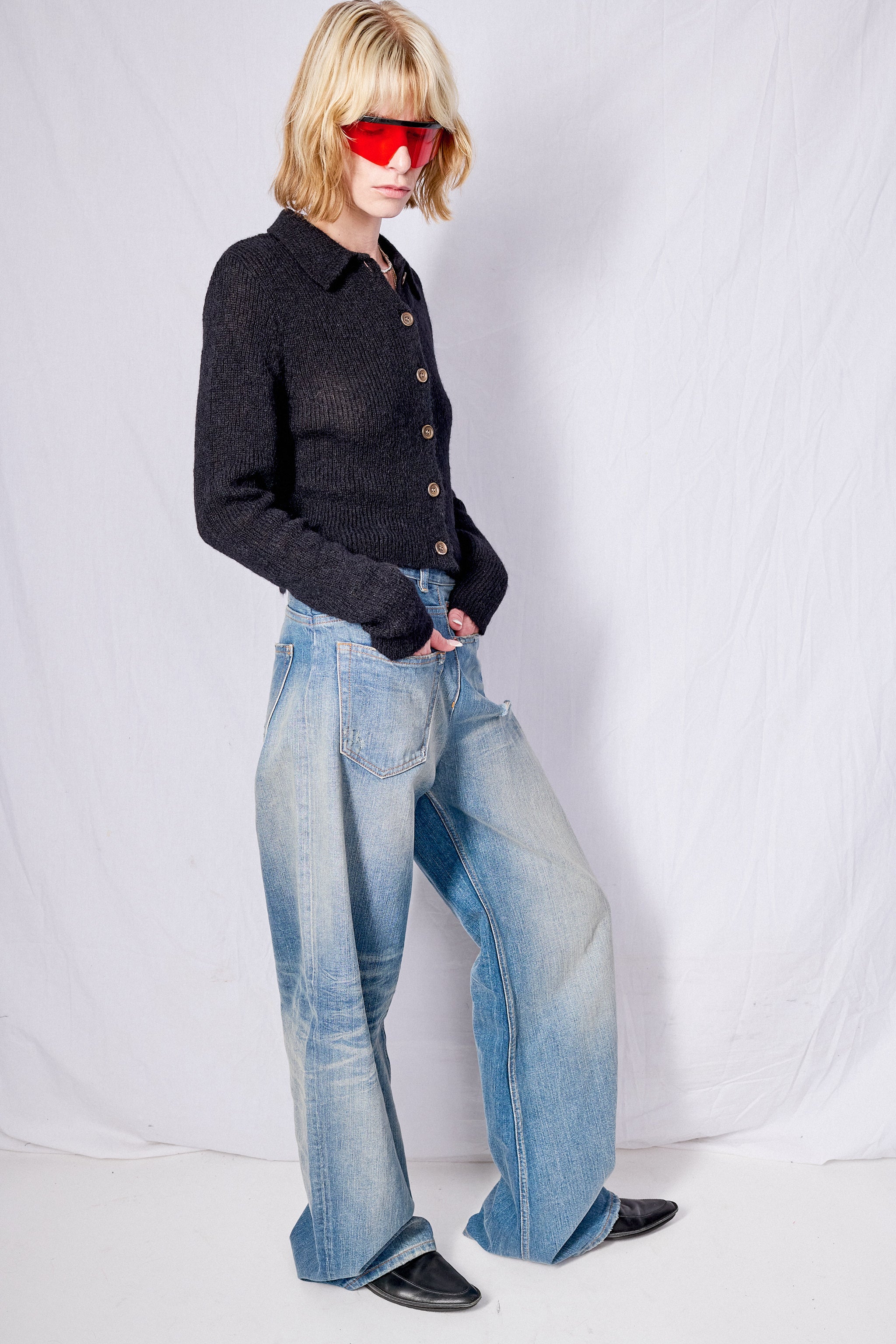 Black Fuzzy Alpaca Mazzy Polo - Image 6