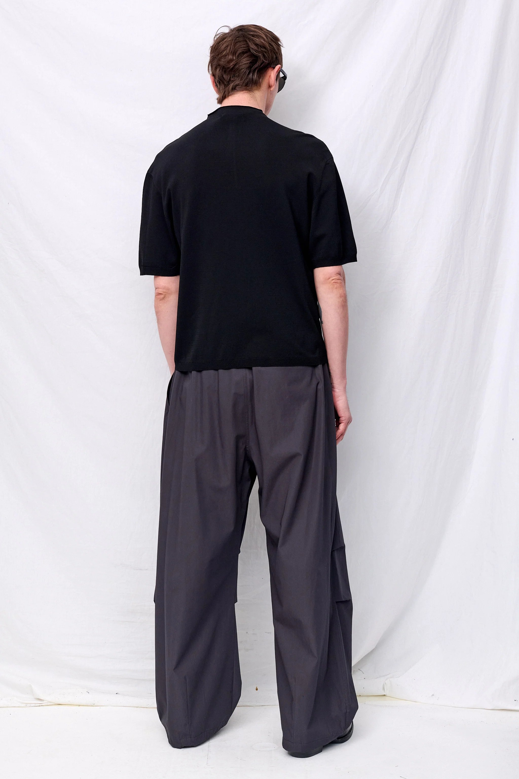 Black Half Zip-Up Knit Top - Image 4