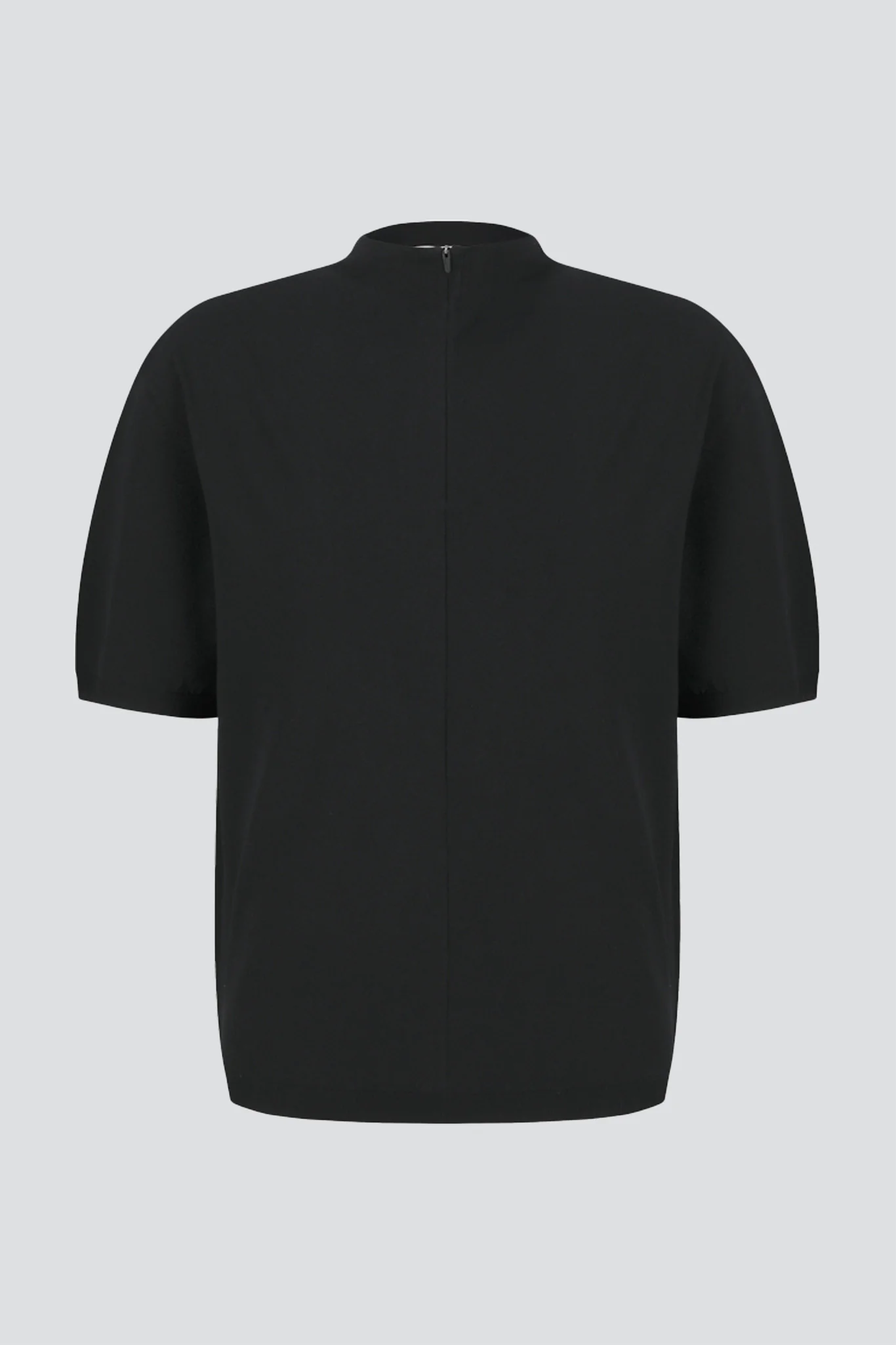 Black Half Zip-Up Knit Top - Image 5