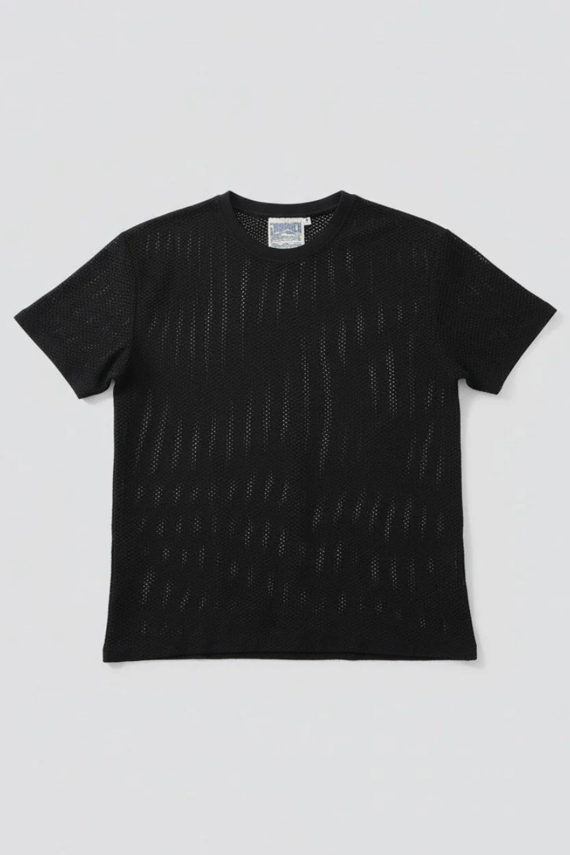 Black Highline Mesh Tee