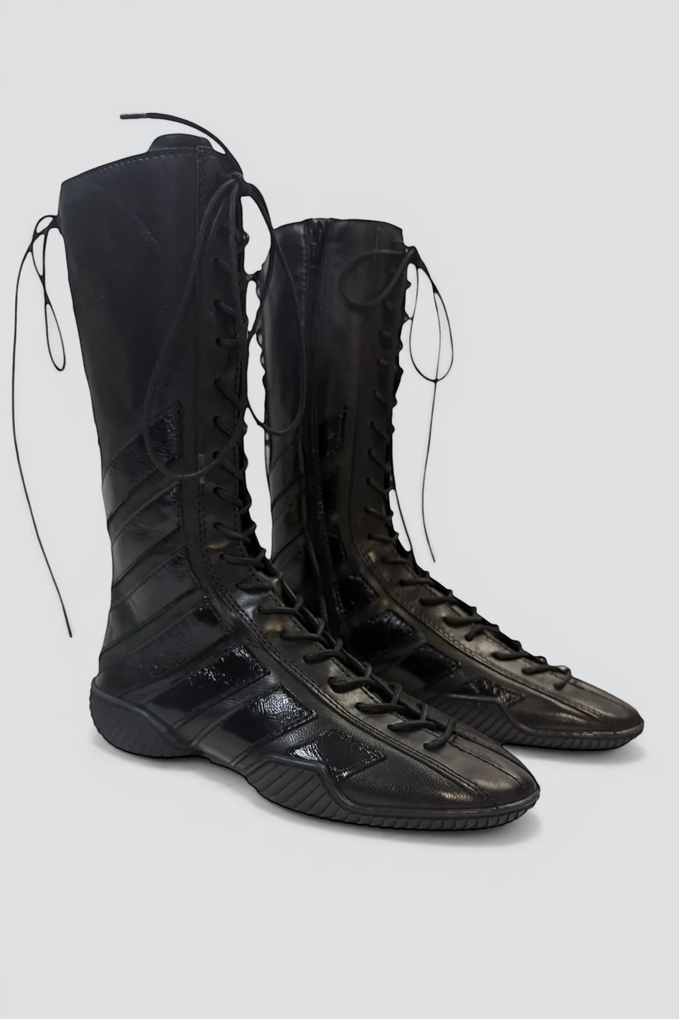 Black Imogen Lace Sneaker Boots - Image 2