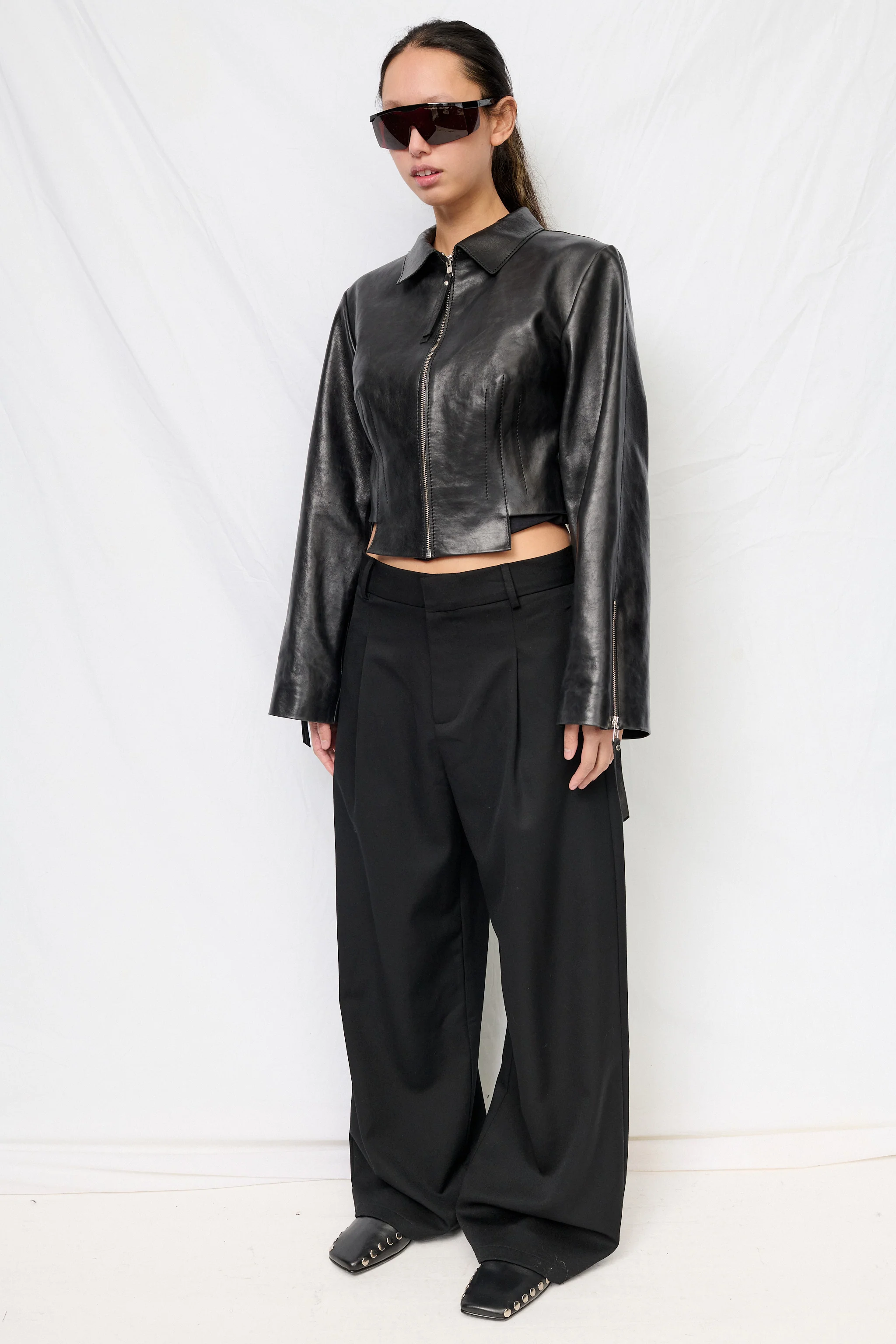 Black Kamen Leather Jacket - Image 2