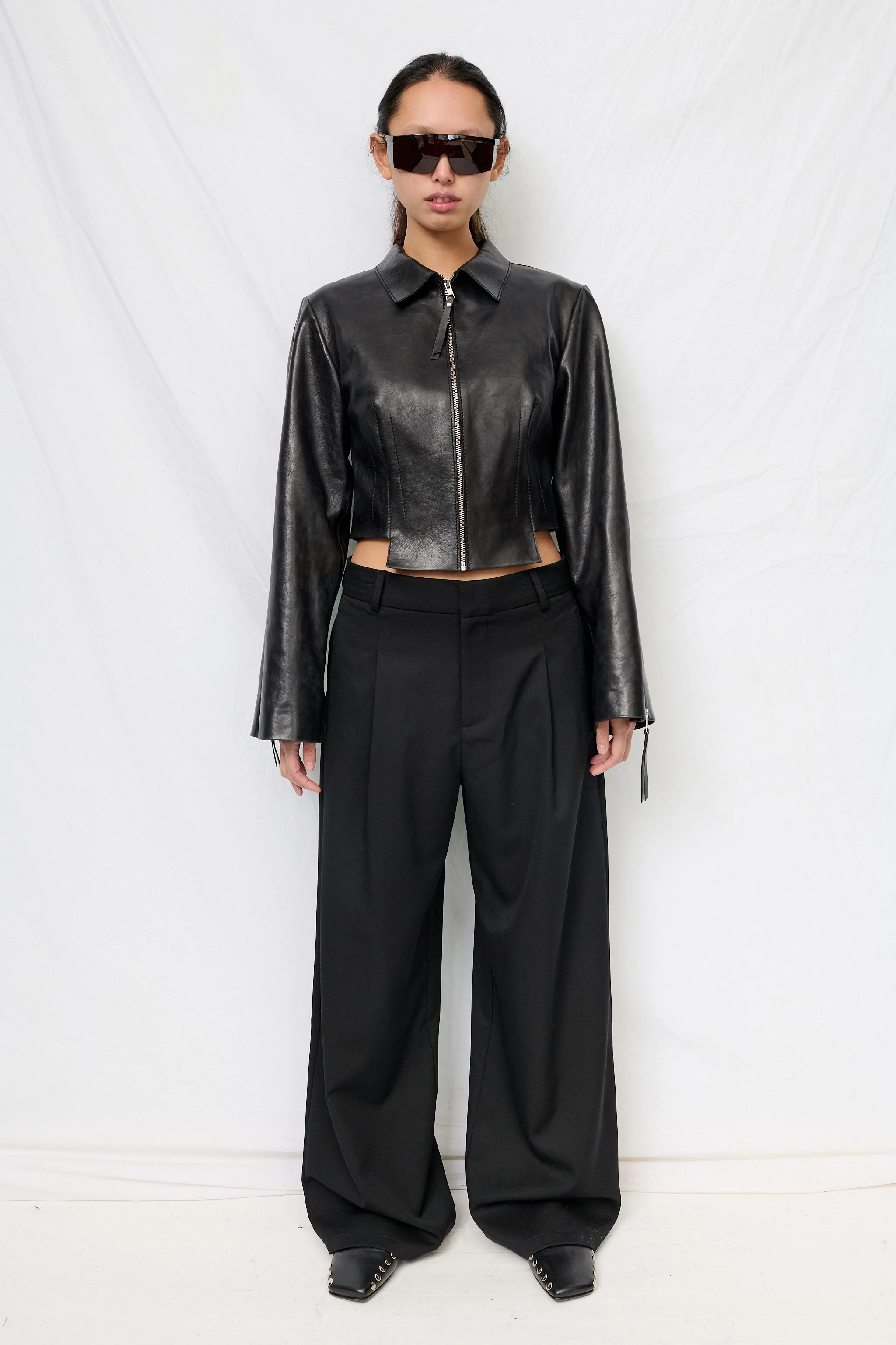 Black Kamen Leather Jacket - Image 3
