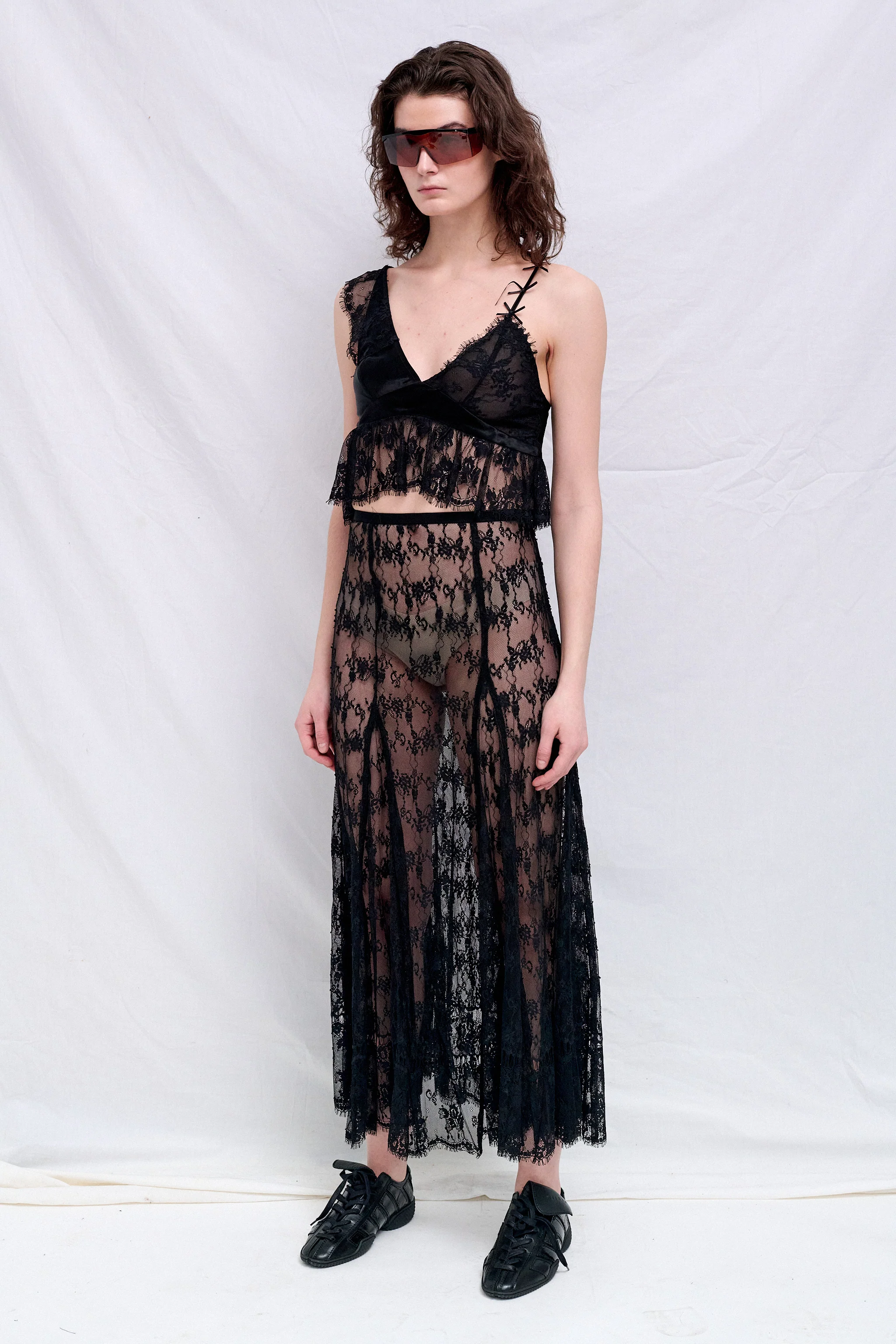Black Satin Dahlia Tank - Image 2