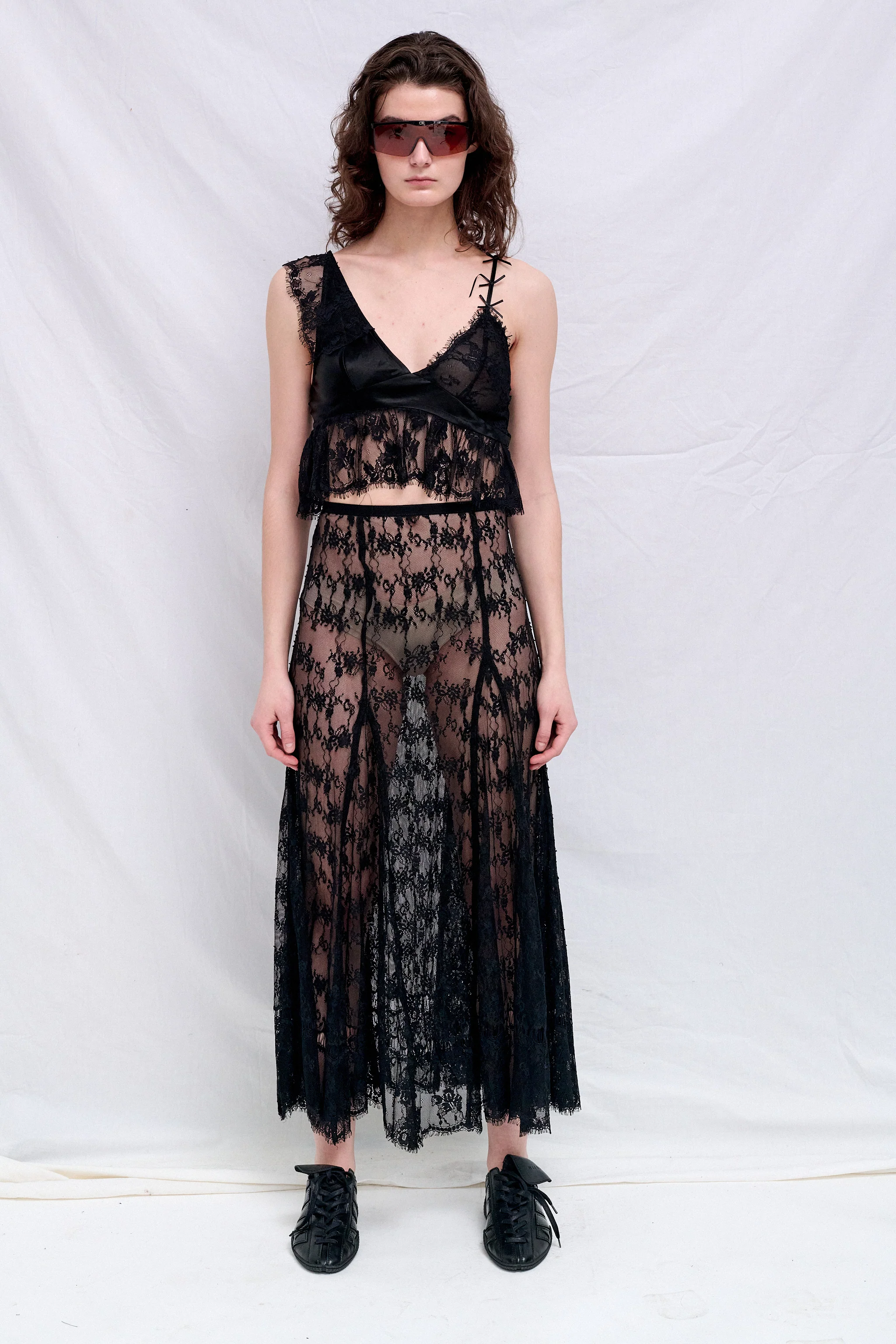 Black Satin Dahlia Tank - Image 3