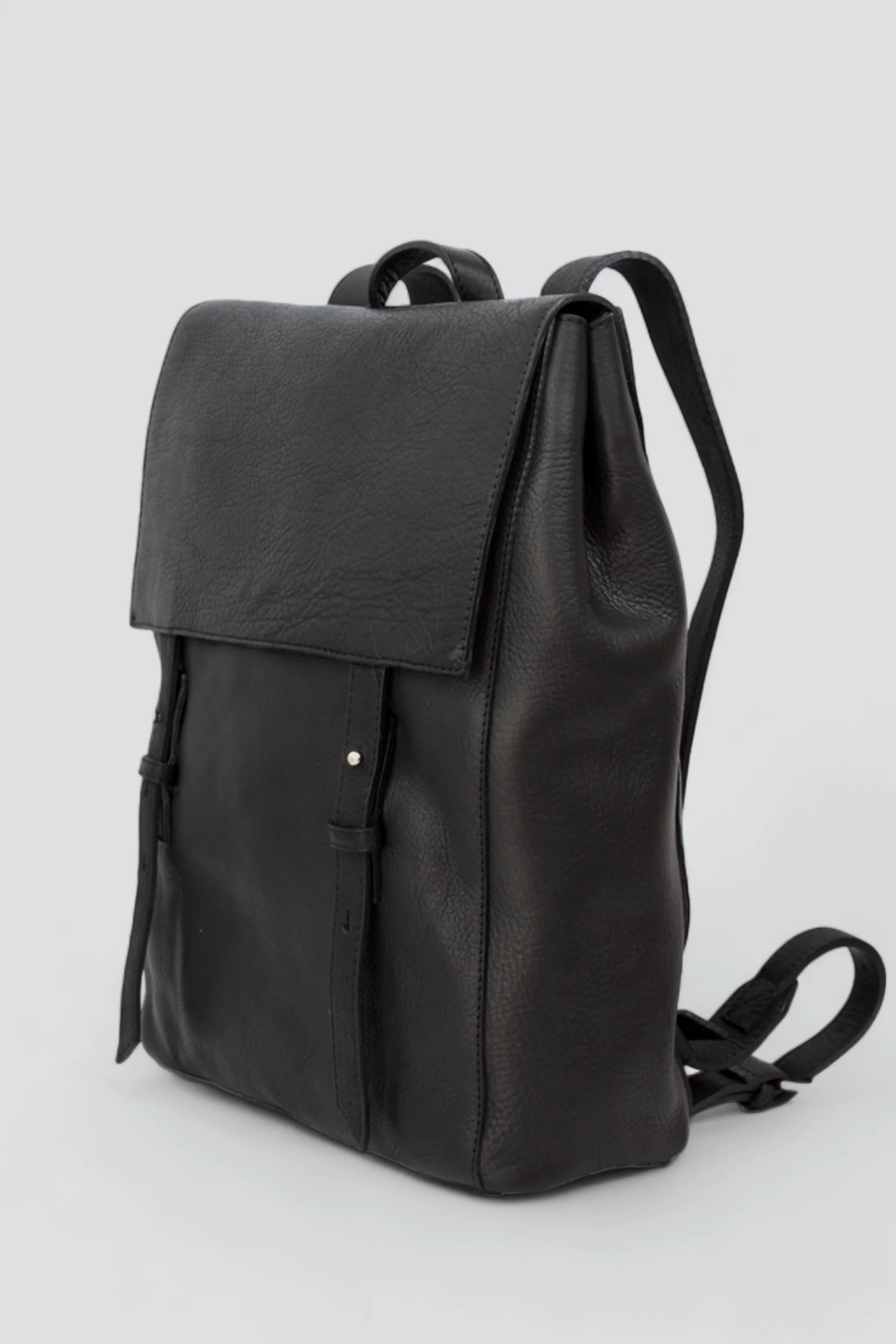 Black Leather Backpack S - Image 2