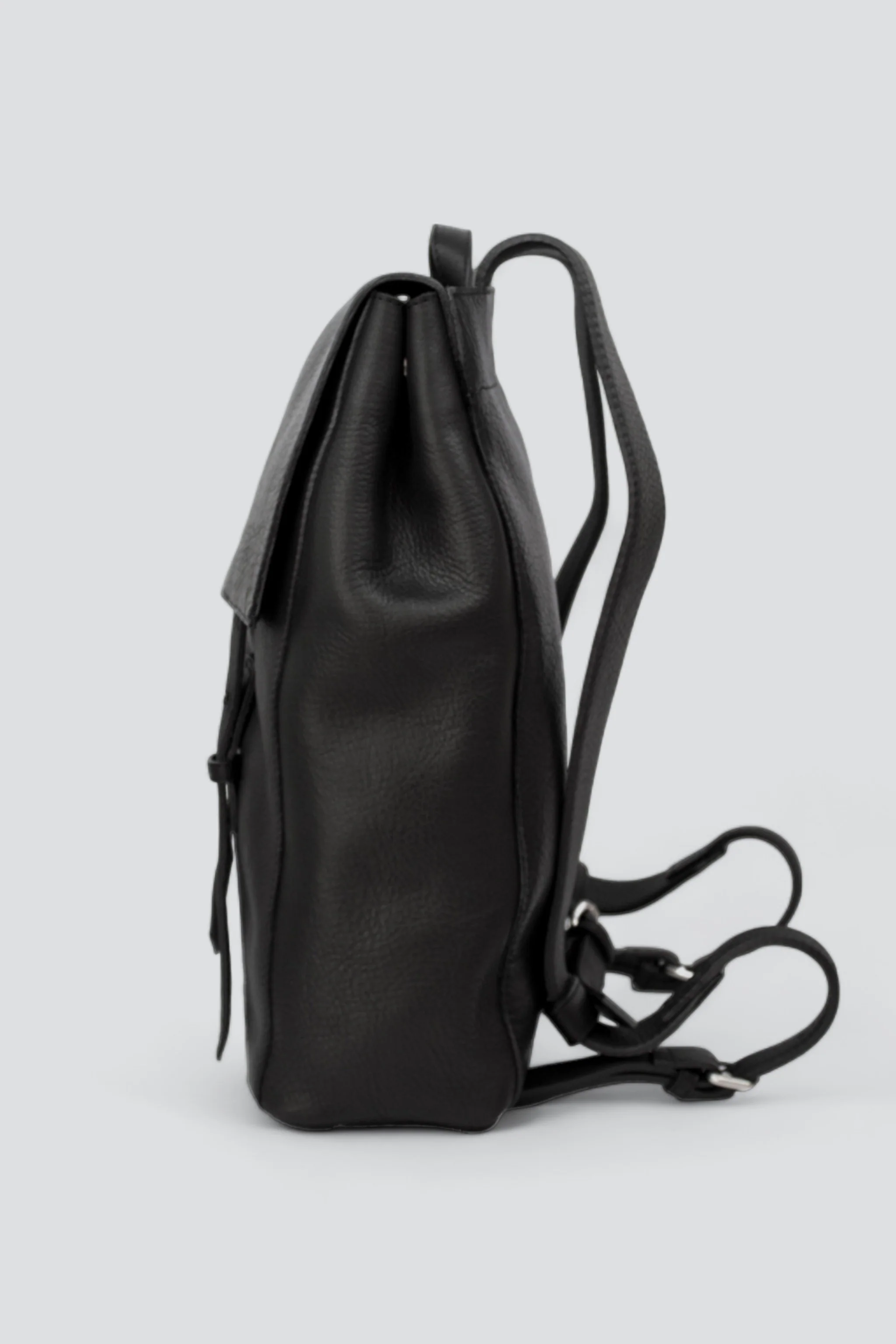 Black Leather Backpack S - Image 4