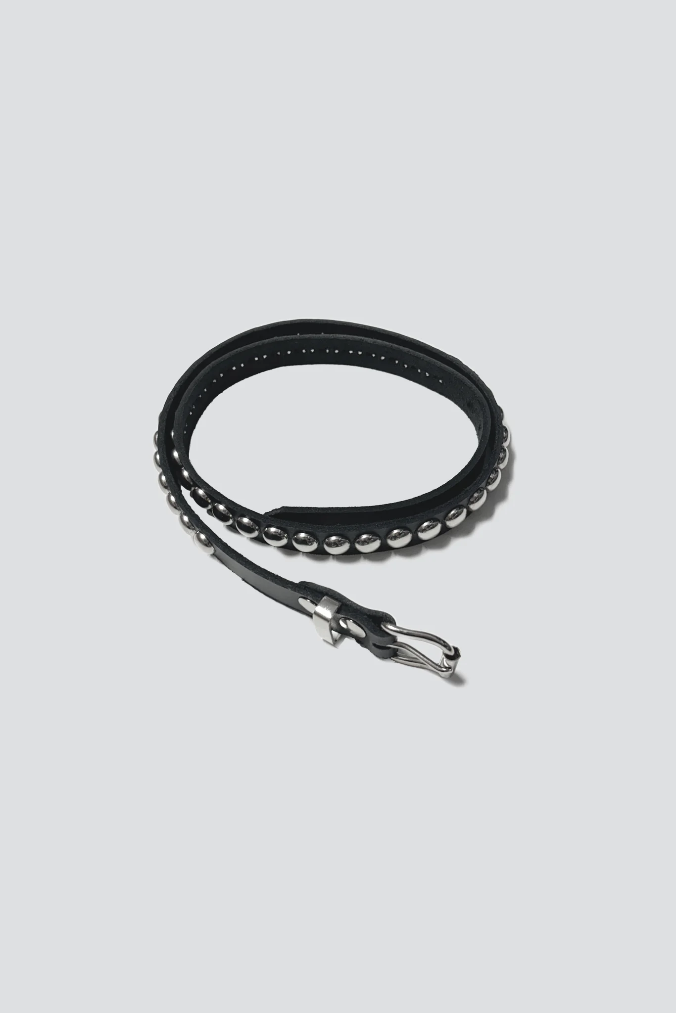 Black Leather Dome Stud Belt - Image 3