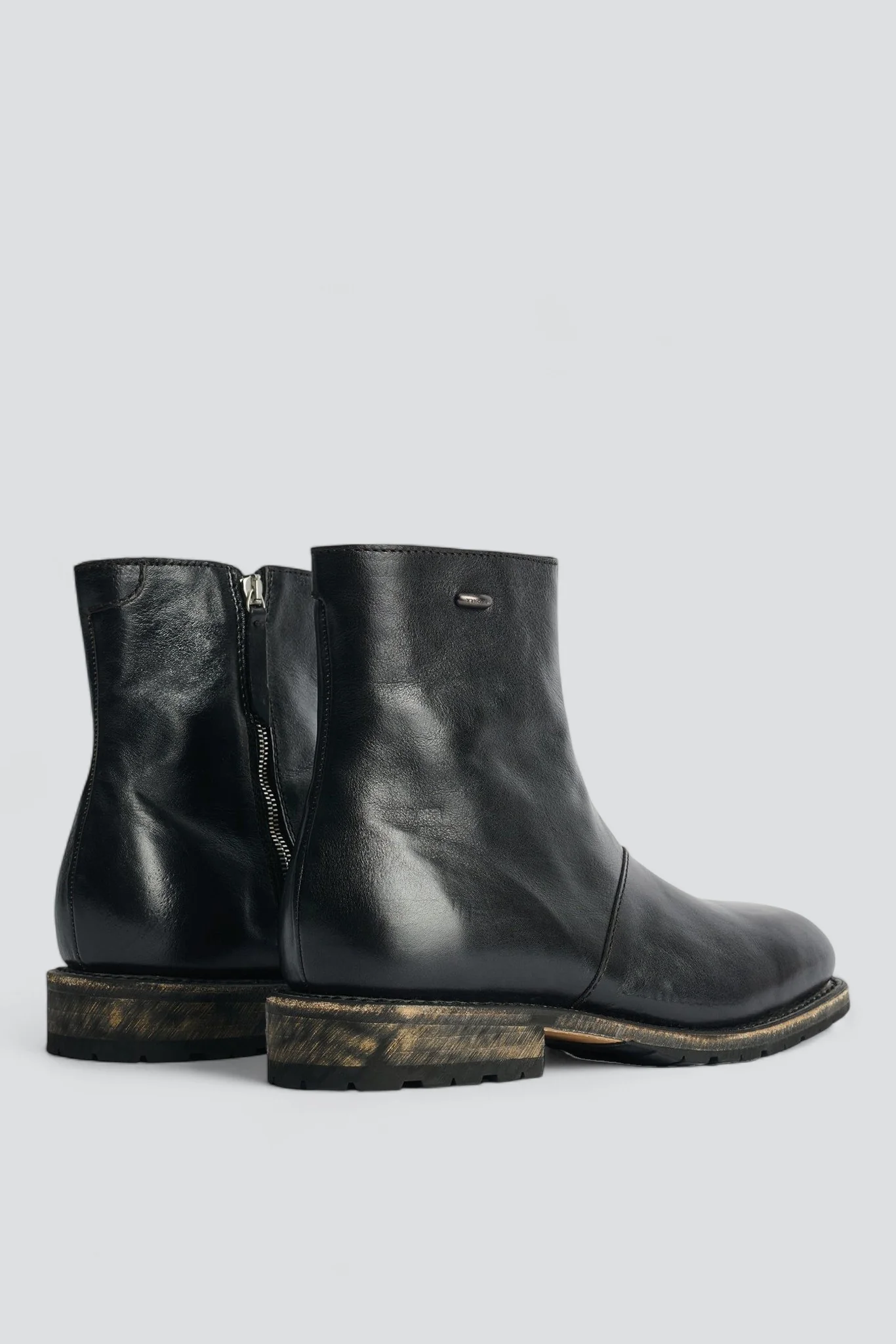 Black Leather Engine Boot - Image 3
