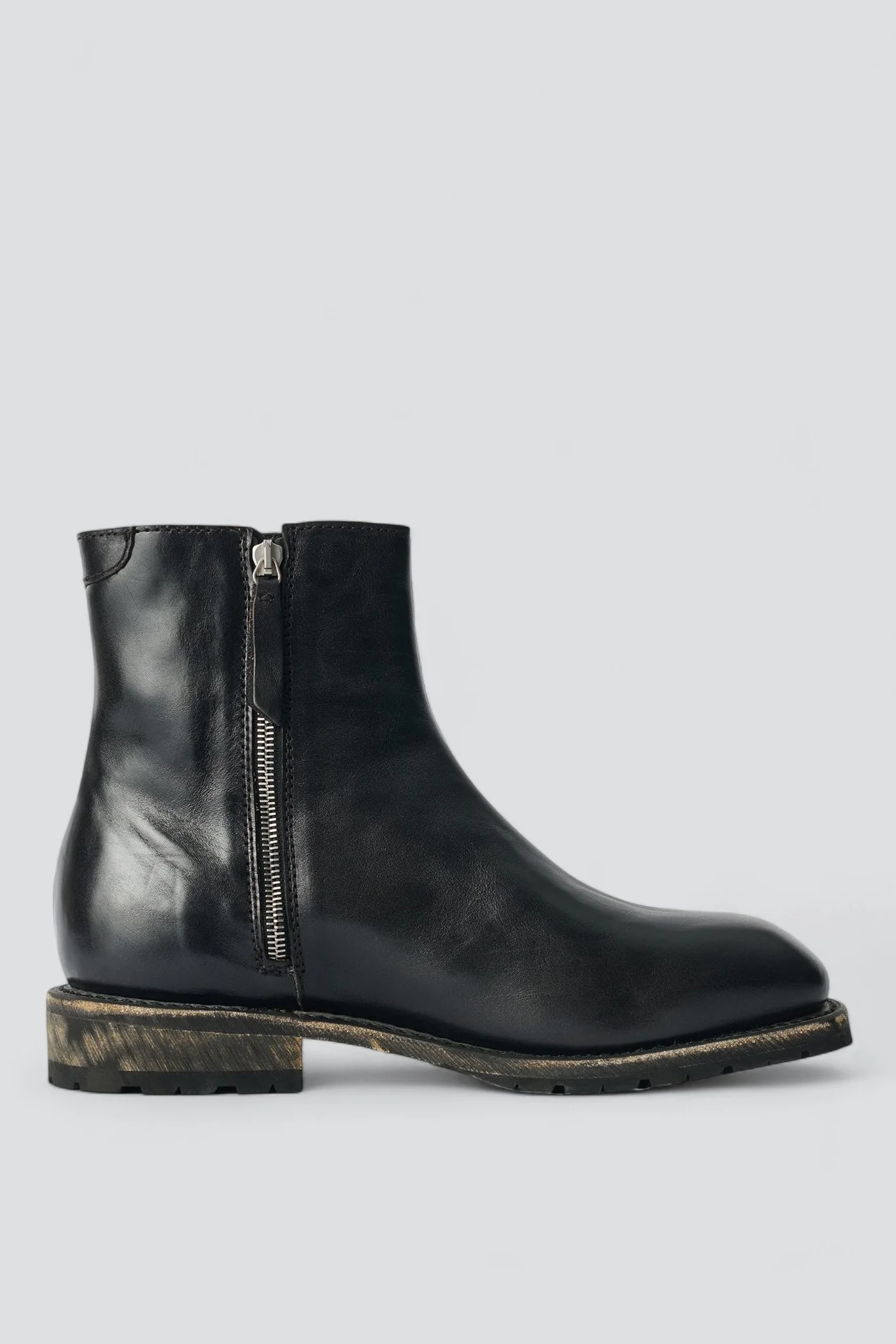 Black Leather Engine Boot - Image 4