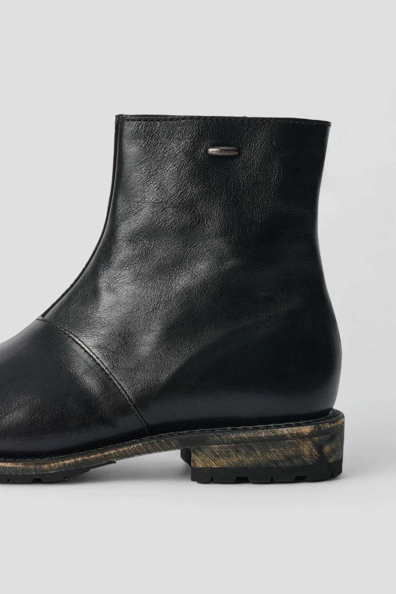 Black Leather Engine Boot - Image 5
