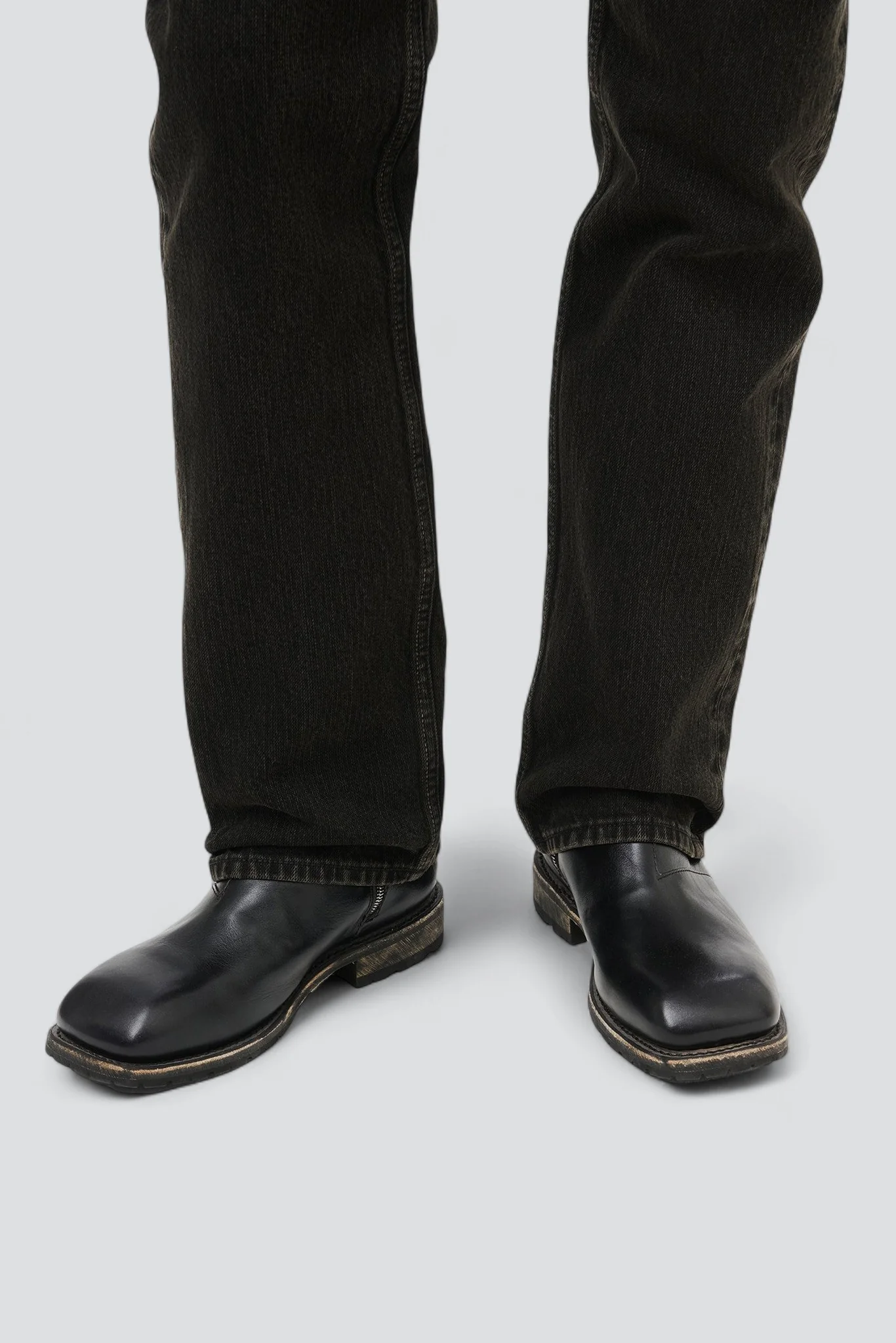 Black Leather Engine Boot - Image 6
