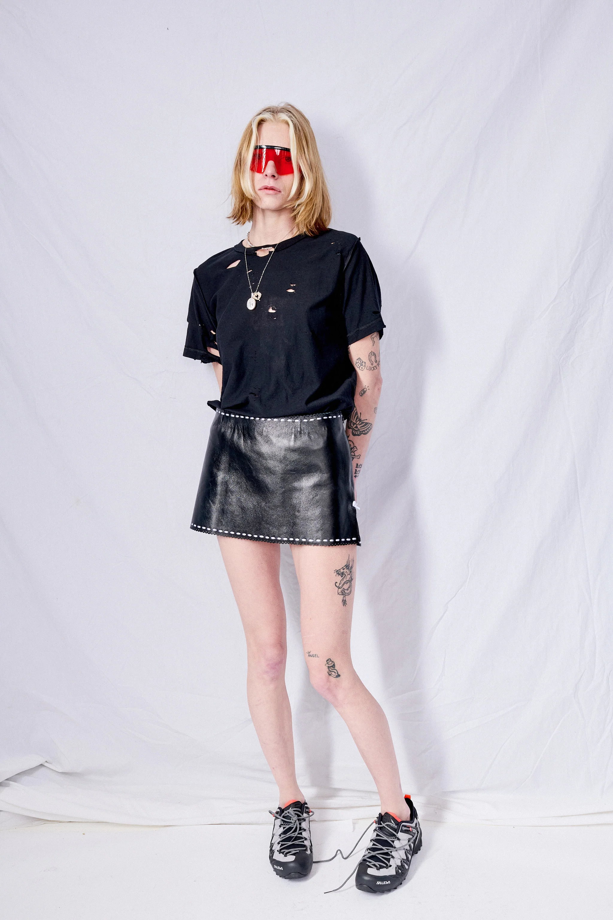 Black Leather Ilona Mini Skirt - Image 5