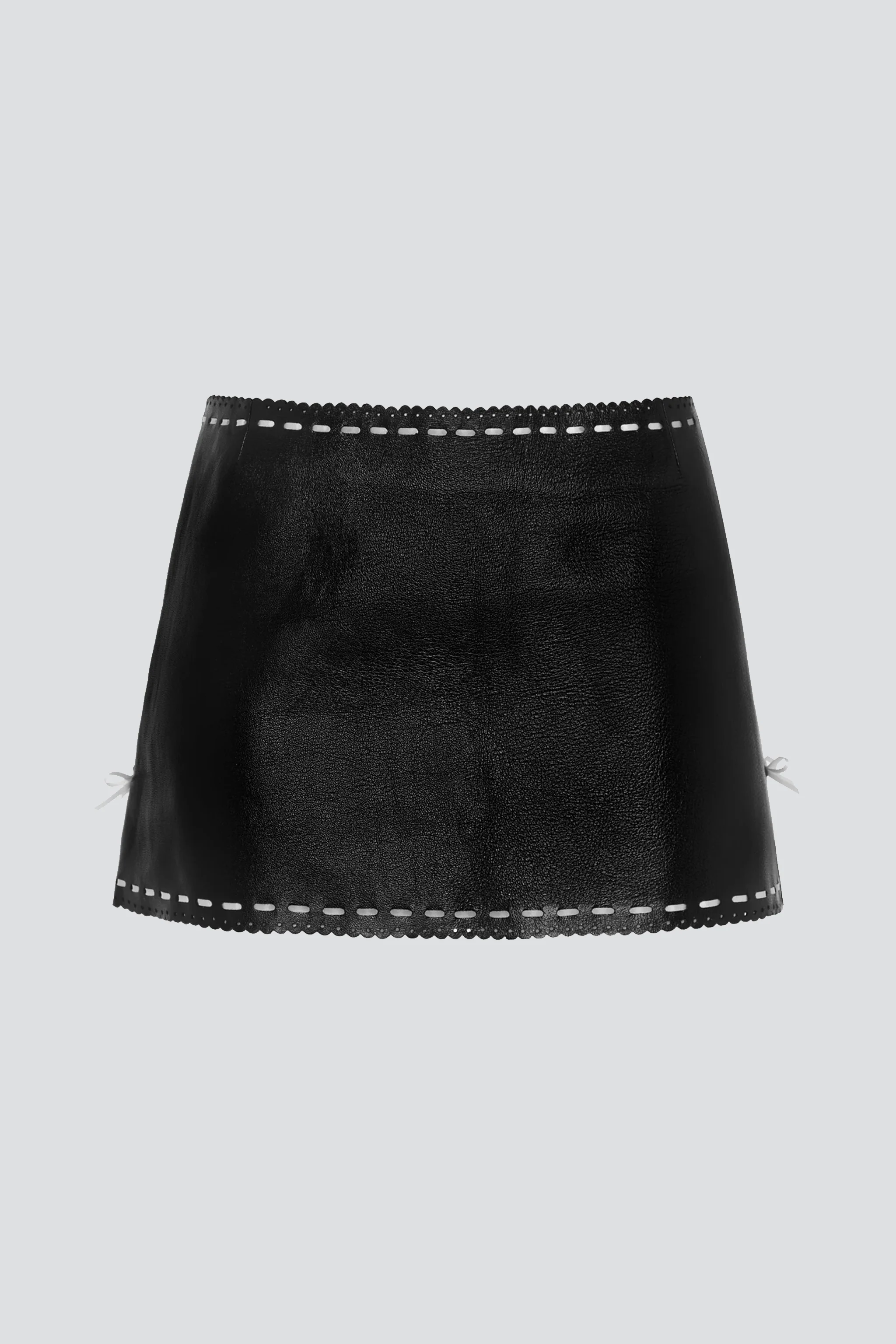 Black Leather Ilona Mini Skirt - Image 7