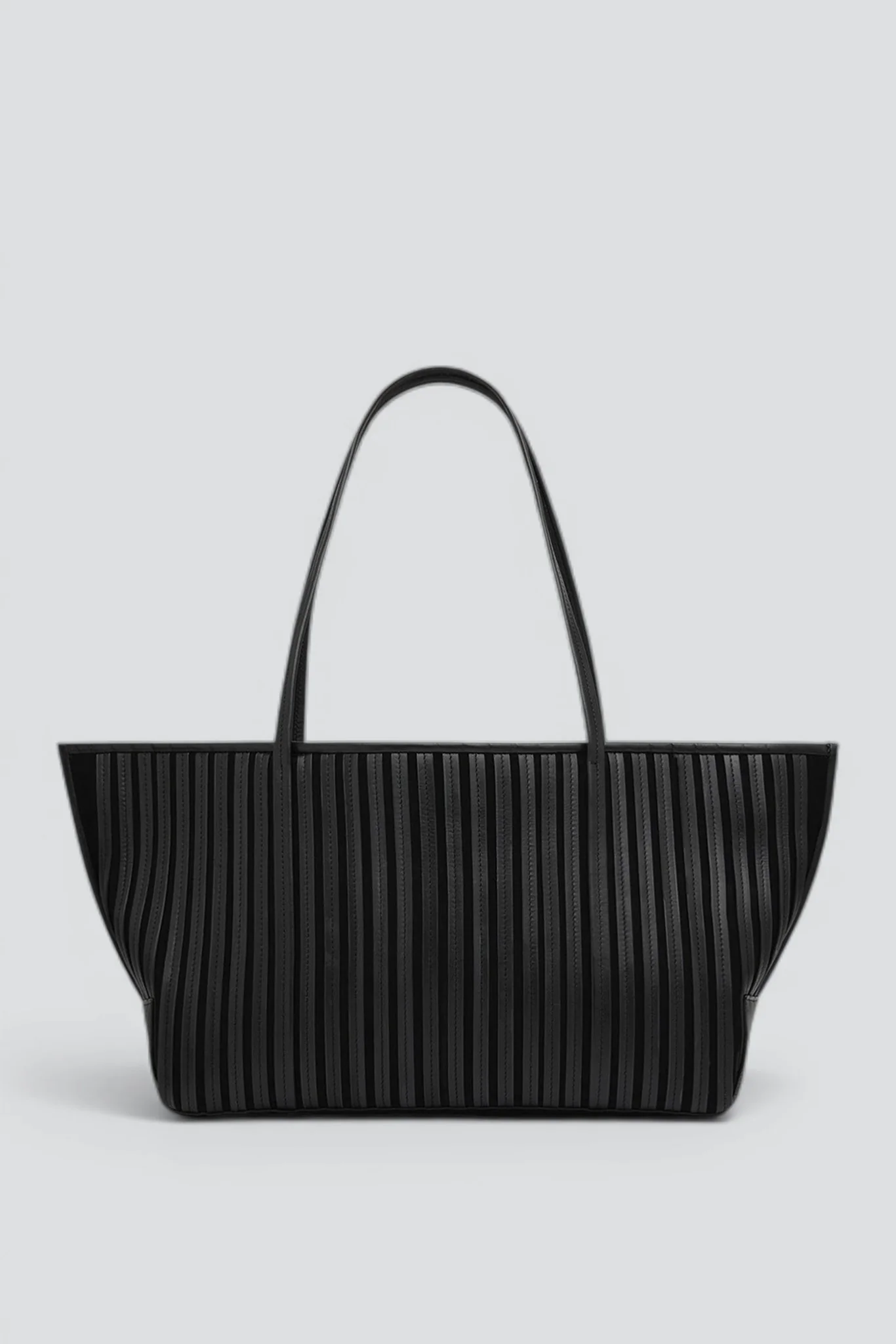 Black Linea Stitch Bateau Tote