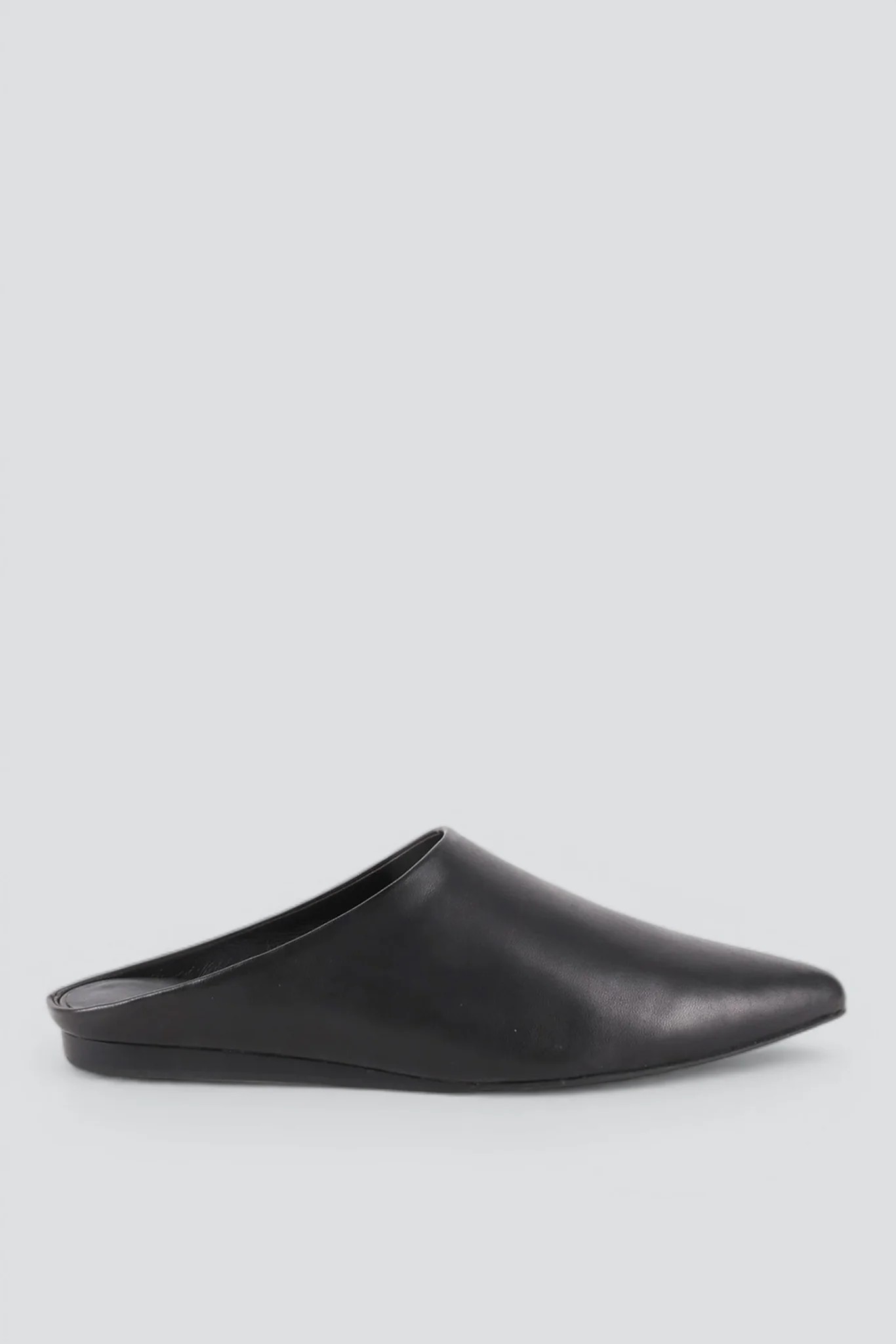 Black Major Leather Mule