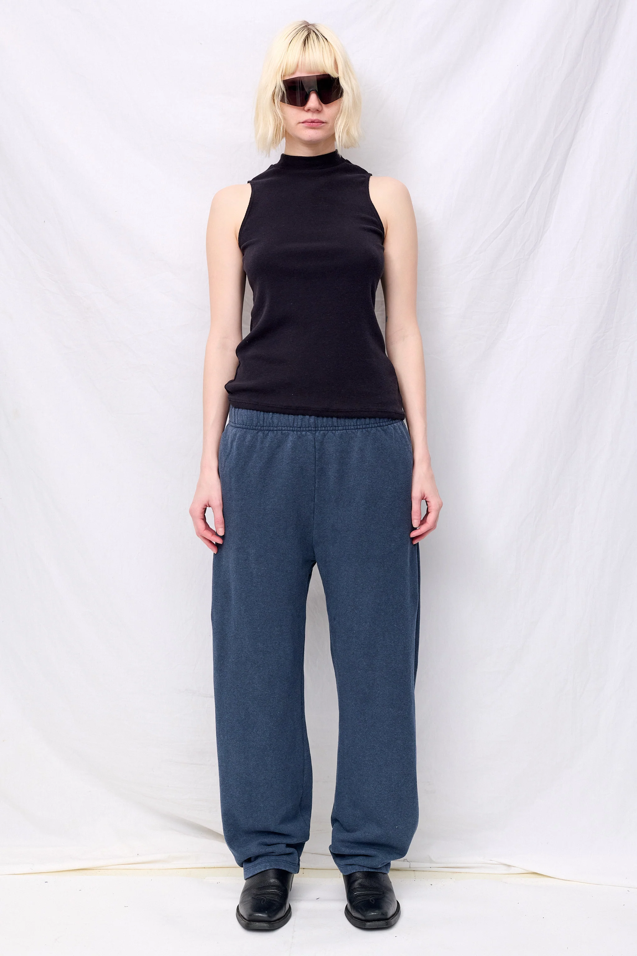 Black Mariposa Sleeveless Mock Tee - Image 3