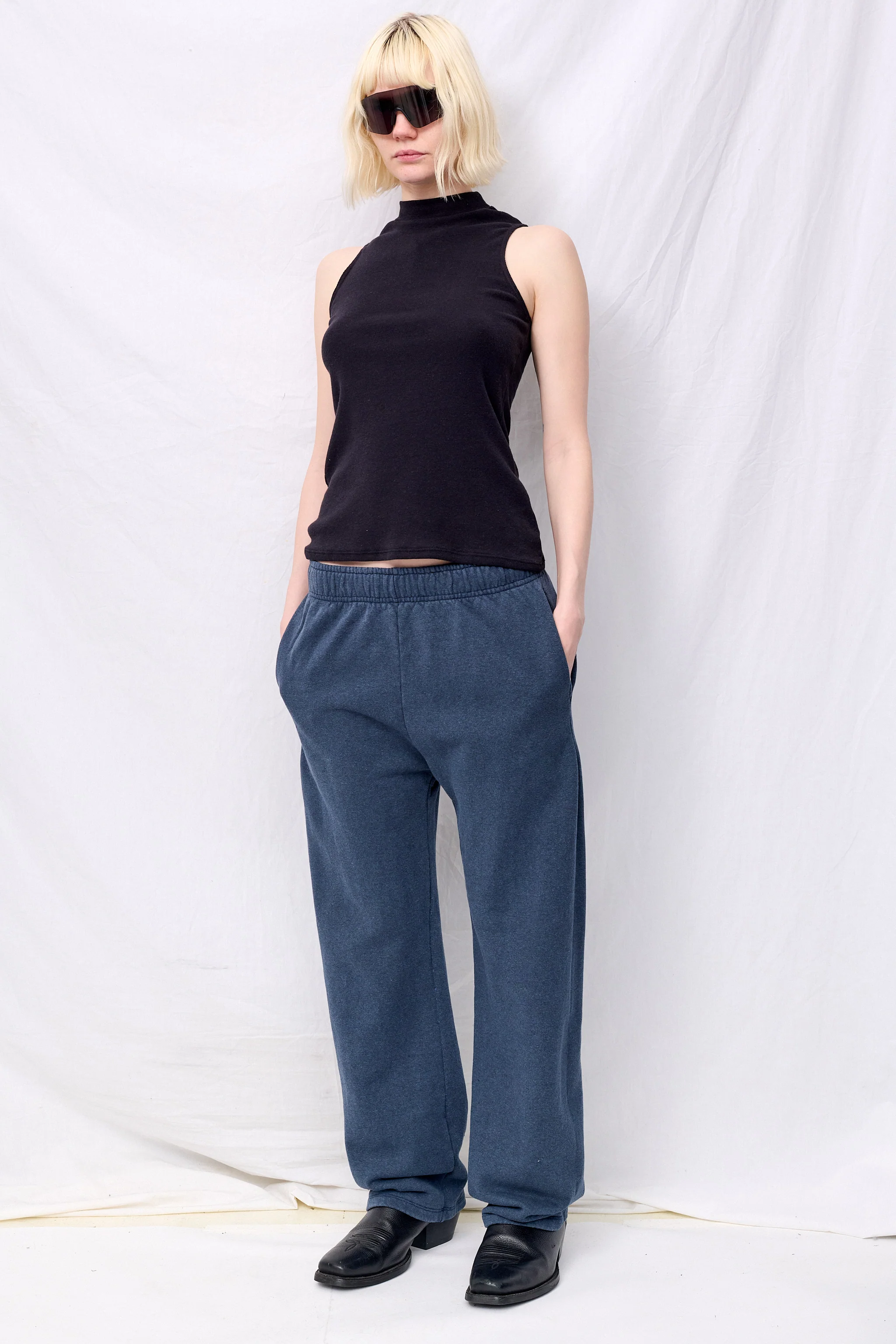 Black Mariposa Sleeveless Mock Tee - Image 4