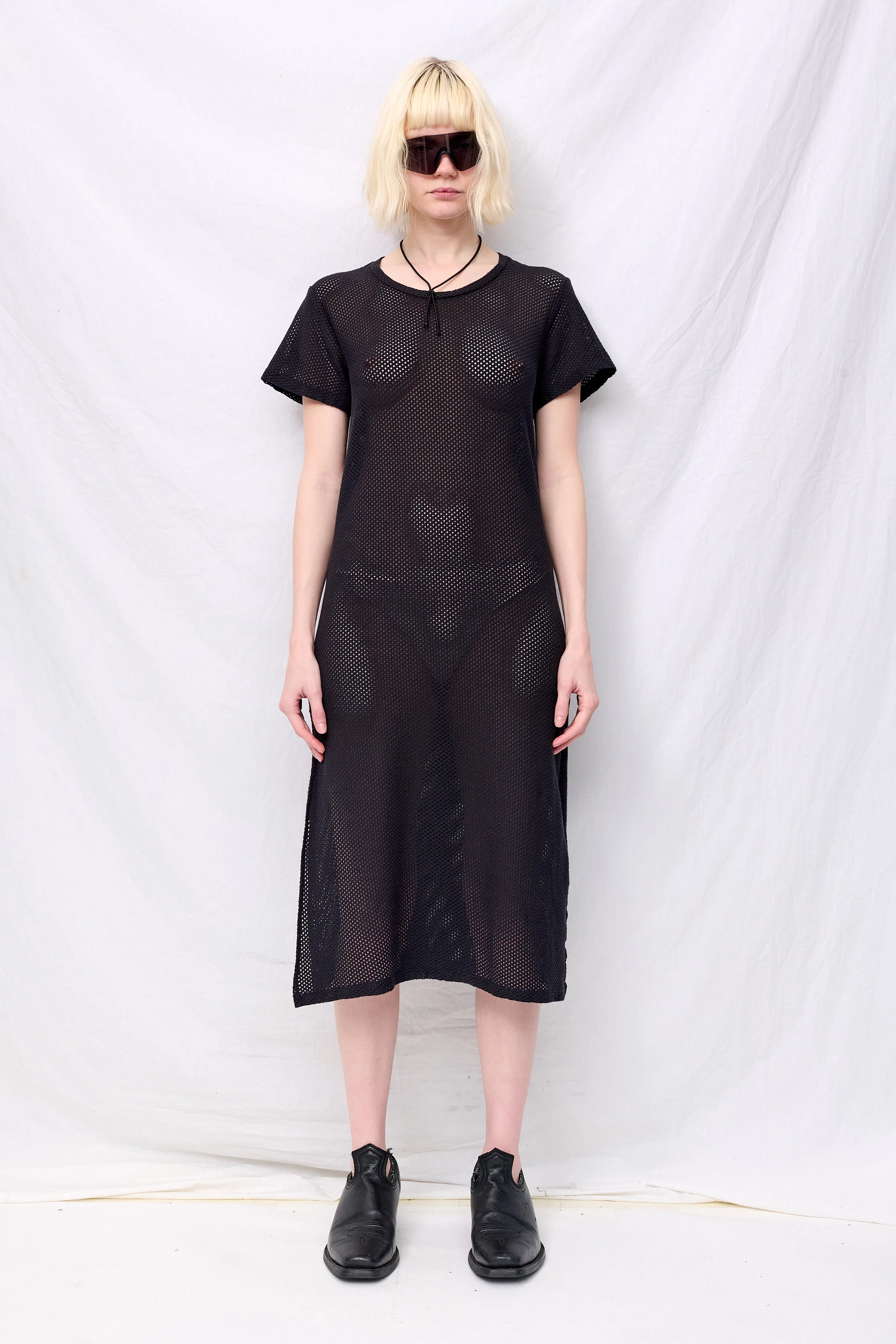 Black Mesh Sydney Dress - Image 3