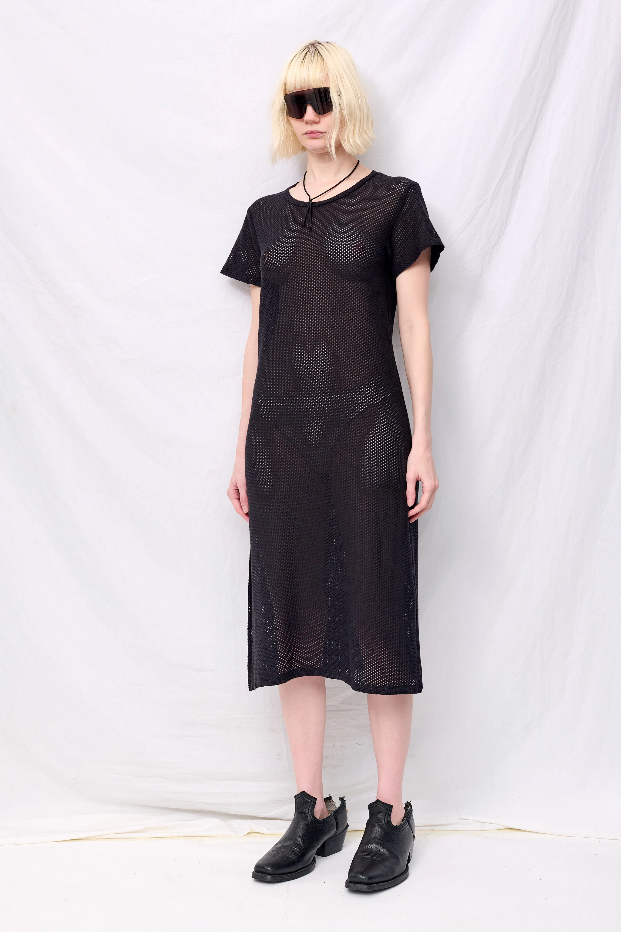 Black Mesh Sydney Dress - Image 4