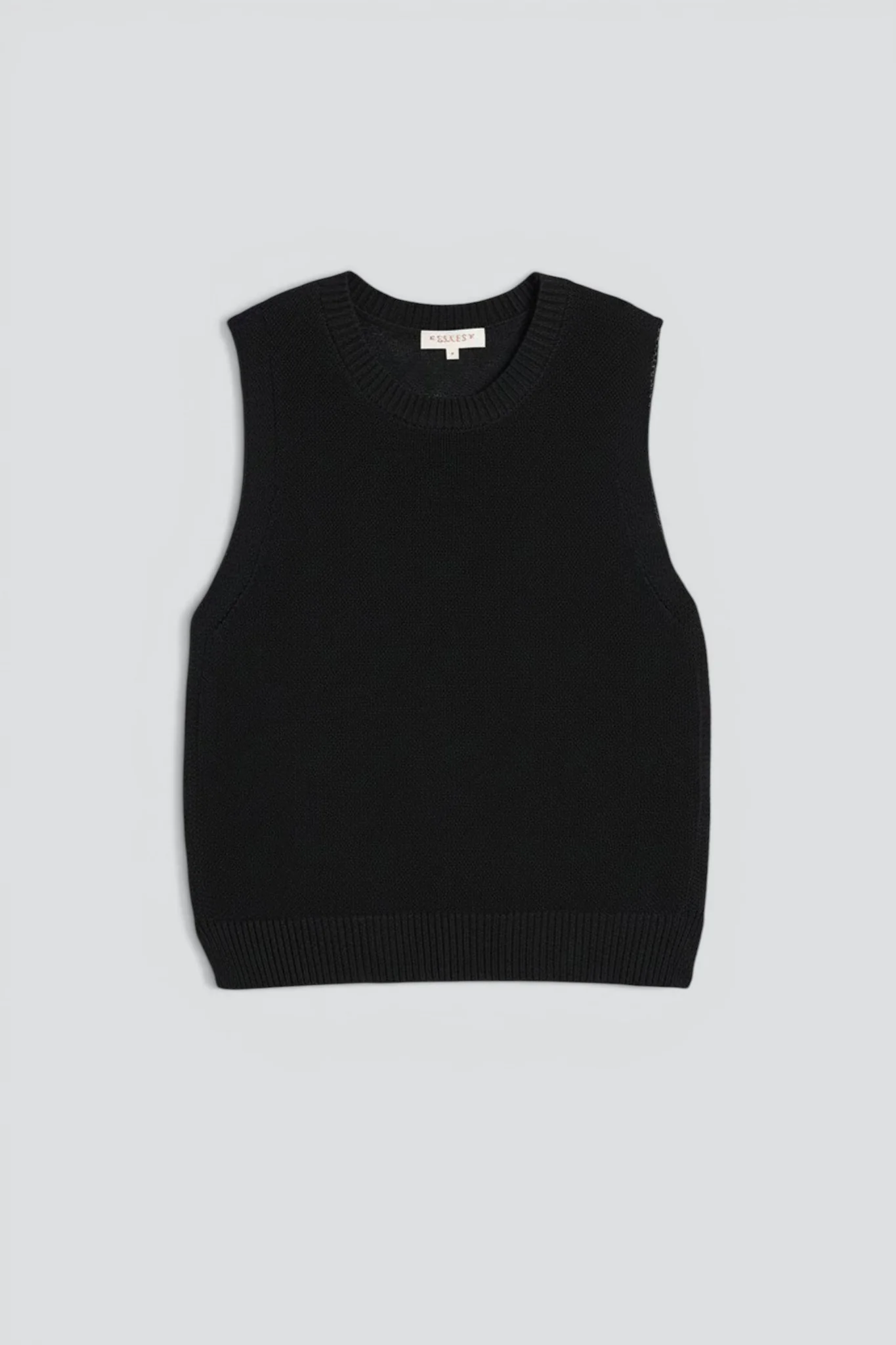 Black Olympia Cotton Linen Top