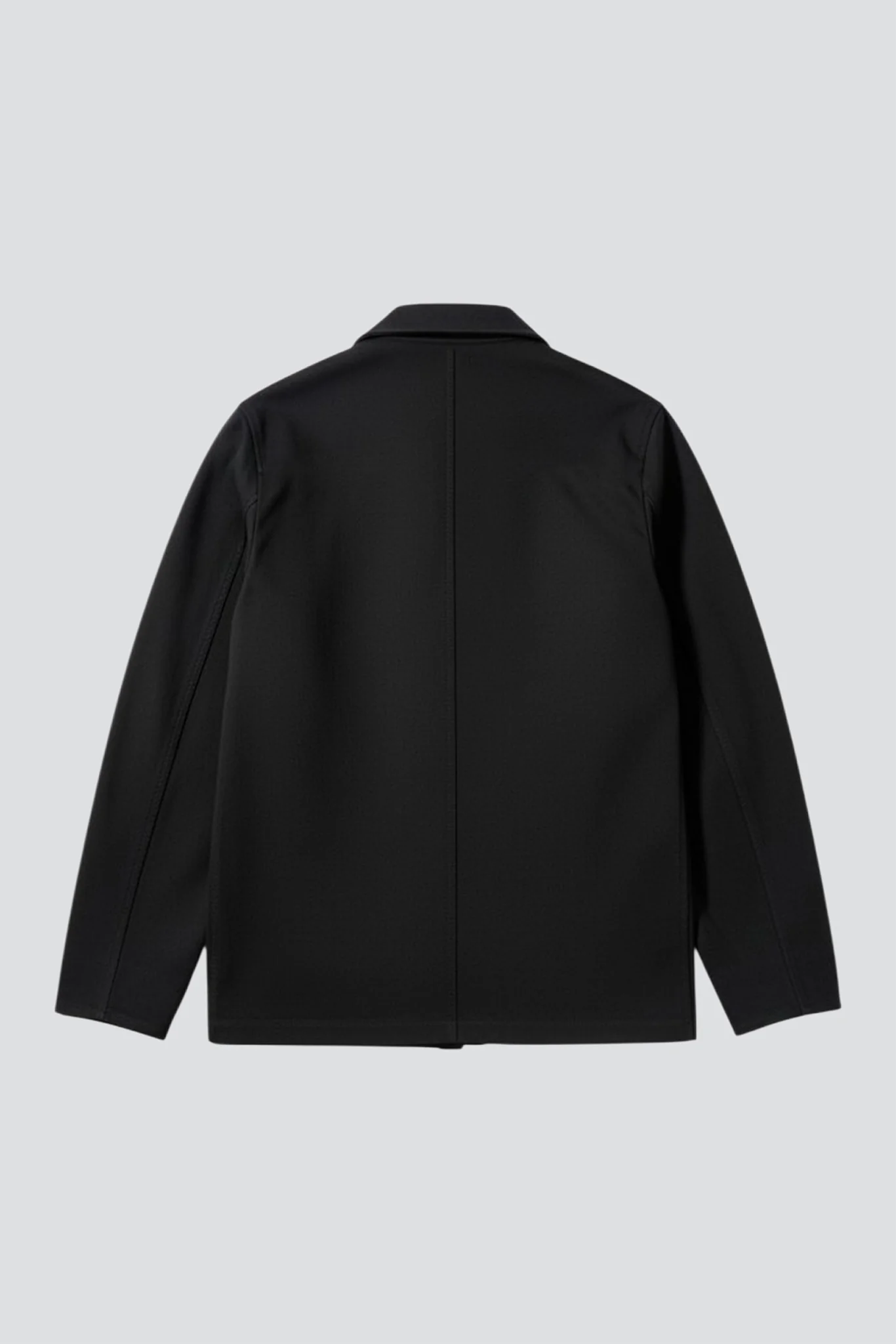 Black Denim Fireman Field Coat - Image 9